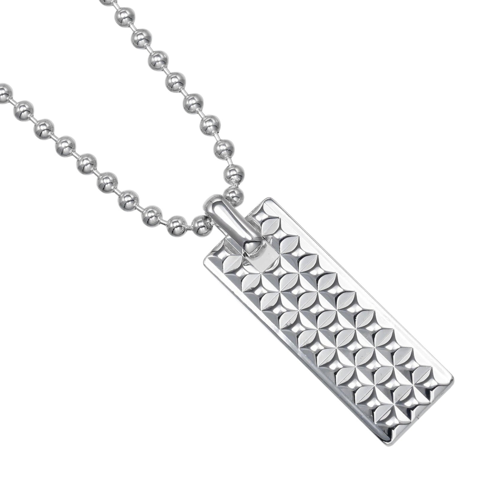 Tiffany & Co. Square Stud Necklace 925 Silver Approx. 16.7G: Tiffany & Co. Square Stud Necklace 925 Silver Approx. 16.7G Tiffany & Co.'s iconic square stud necklace shines in sterling silver, its 16.7g weight adding a touch of luxury to any outfit. The