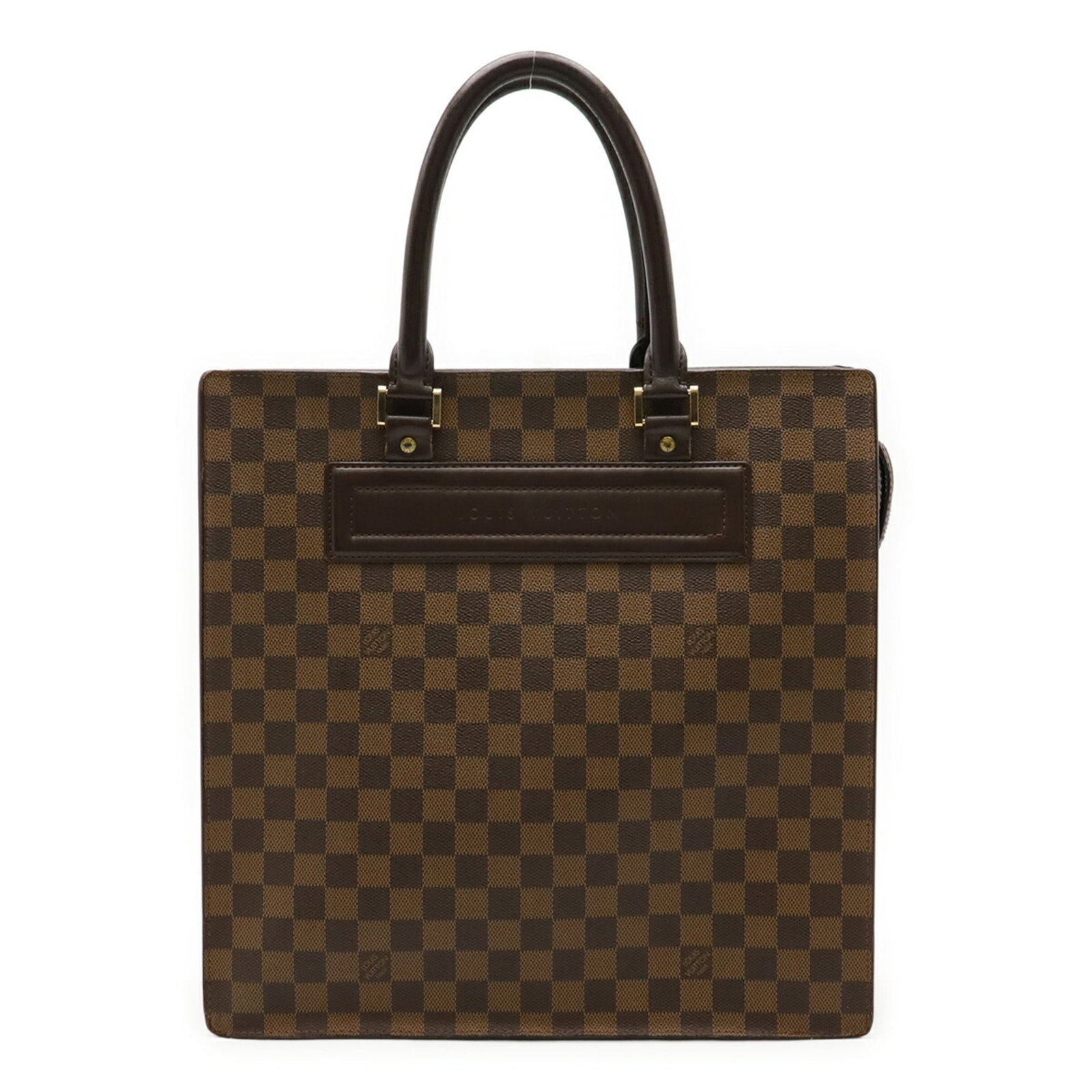 Louis Vuitton Handbag Tote Bag Pvc: Louis Vuitton Handbag Tote Bag Pvc Brown Louis Vuitton Handbag Tote Bag made from Pvc with Damier Canvas pattern. The bag measures 34.5cm x 34.5cm x 10.5cm and shows traces of usage, scratches, and