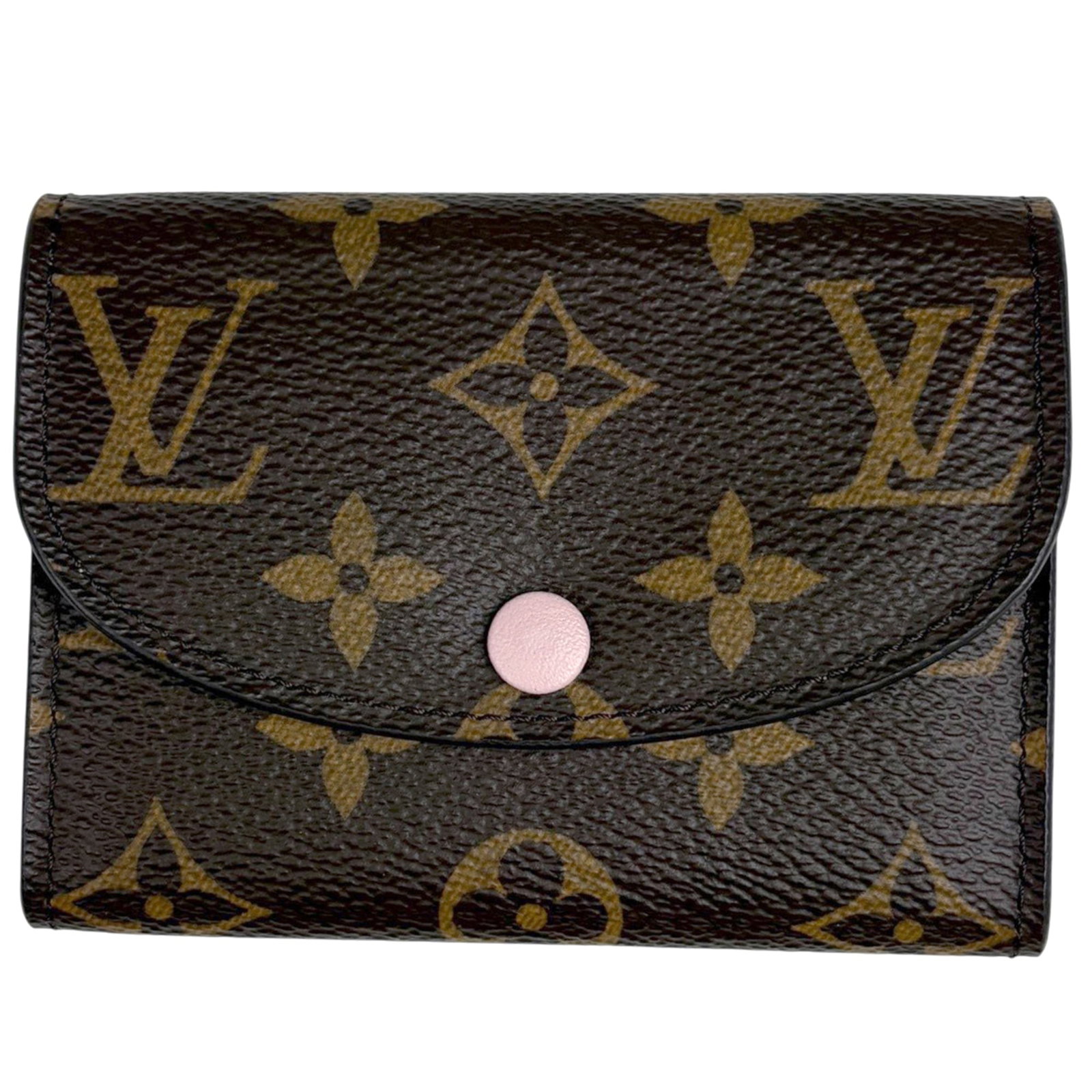 Louis Vuitton Coin Purse/Coin Case Monogram: Louis Vuitton Coin Purse/Coin Case Monogram This Louis Vuitton Coin Purse/Coin Case Monogram features the iconic brand's signature brown and monogram pattern. The rose ballerine design adds a touch of