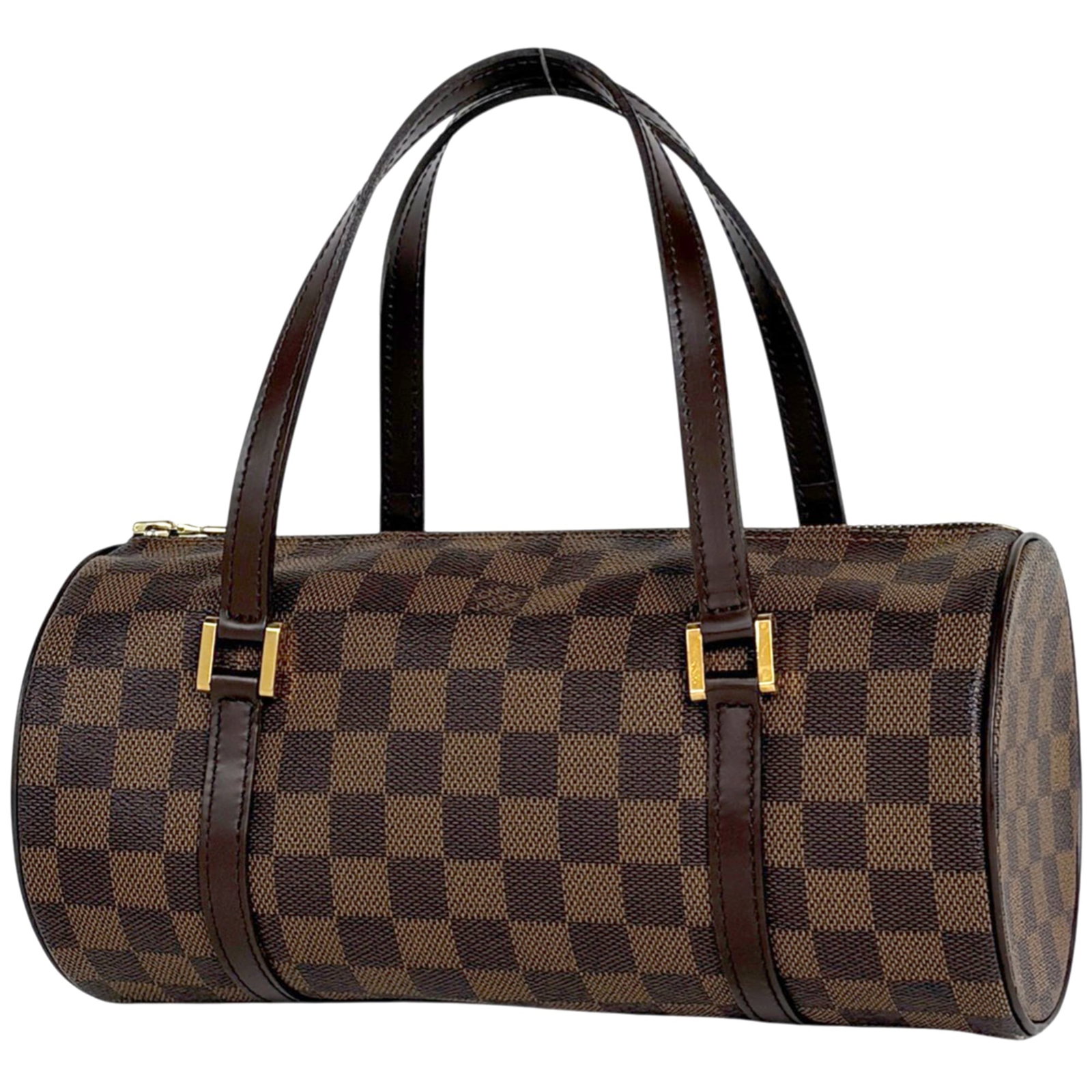 Louis Vuitton Handbag Damier Canvas: Louis Vuitton Handbag Damier Canvas Damier Canvas handbag in brown from Louis Vuitton features a classic design with a timeless look. The bag has some traces of usage and minor scratches/dirt, but rem