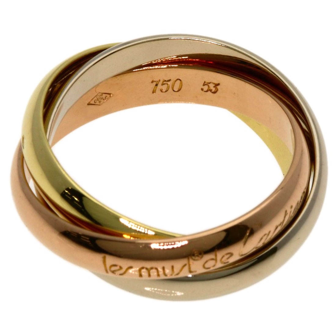 K18 Trinity Gold Ring #53 - 3