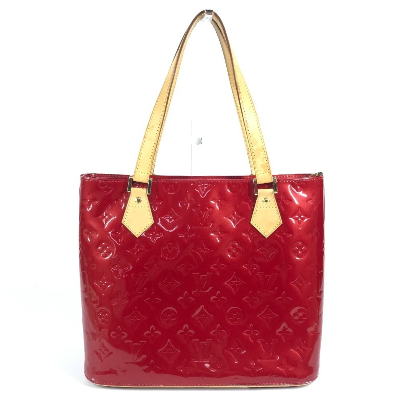 Louis Vuitton Shoulder Bag Tote Bag Monogram Vernis: Louis Vuitton Shoulder Bag Tote Bag Monogram Vernis The Louis Vuitton Shoulder Bag Tote Bag Monogram Vernis boasts its iconic monogram pattern in rich Rouge color. With a size of 25cm x 29cm x 14.5cm,