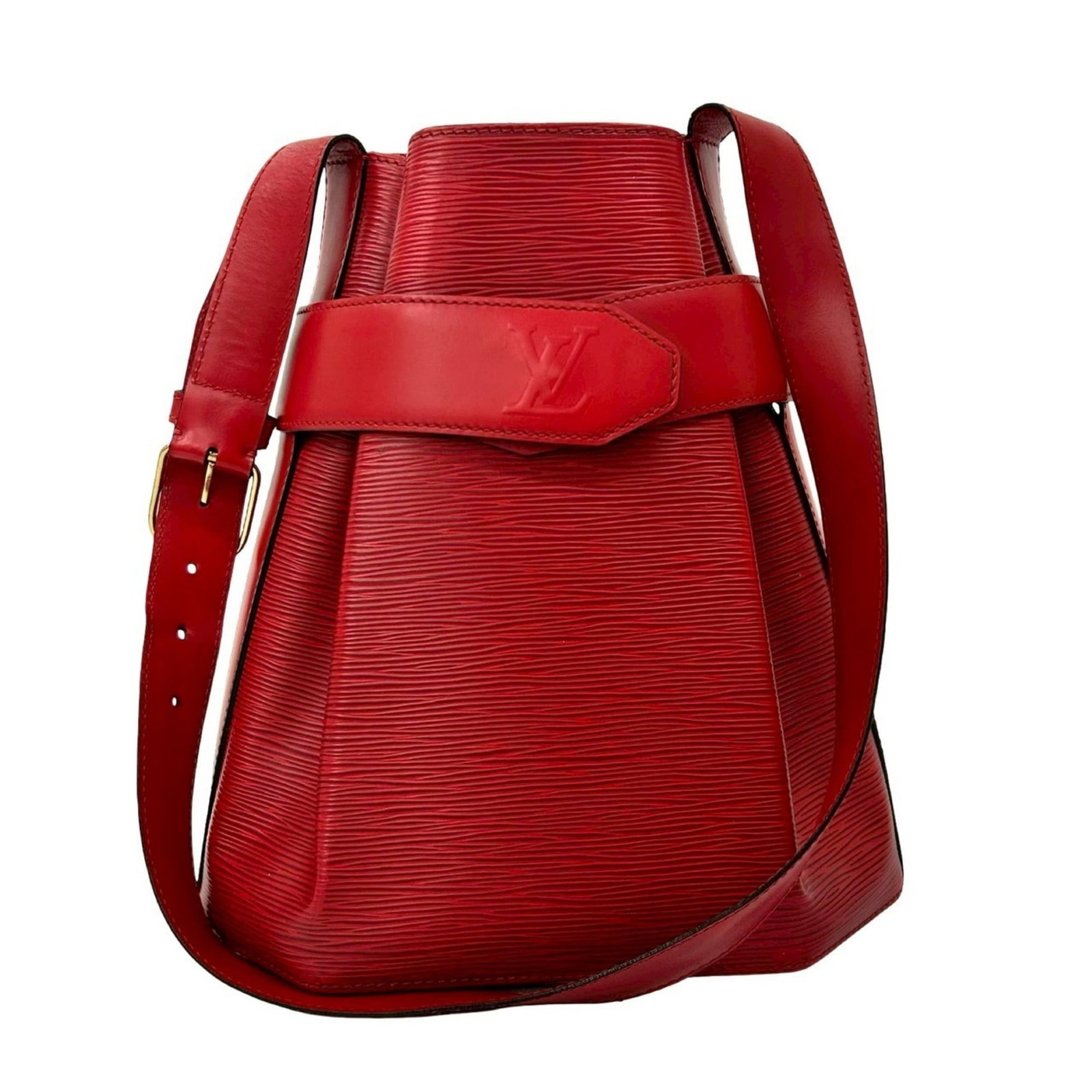 Louis Vuitton Shoulder Bag Tote Bag Epi Leather: Louis Vuitton Shoulder Bag Tote Bag Epi Leather The Louis Vuitton Epi Leather Shoulder Bag Tote Bag features iconic red color and premium epi leather construction. With its classic design and timeless