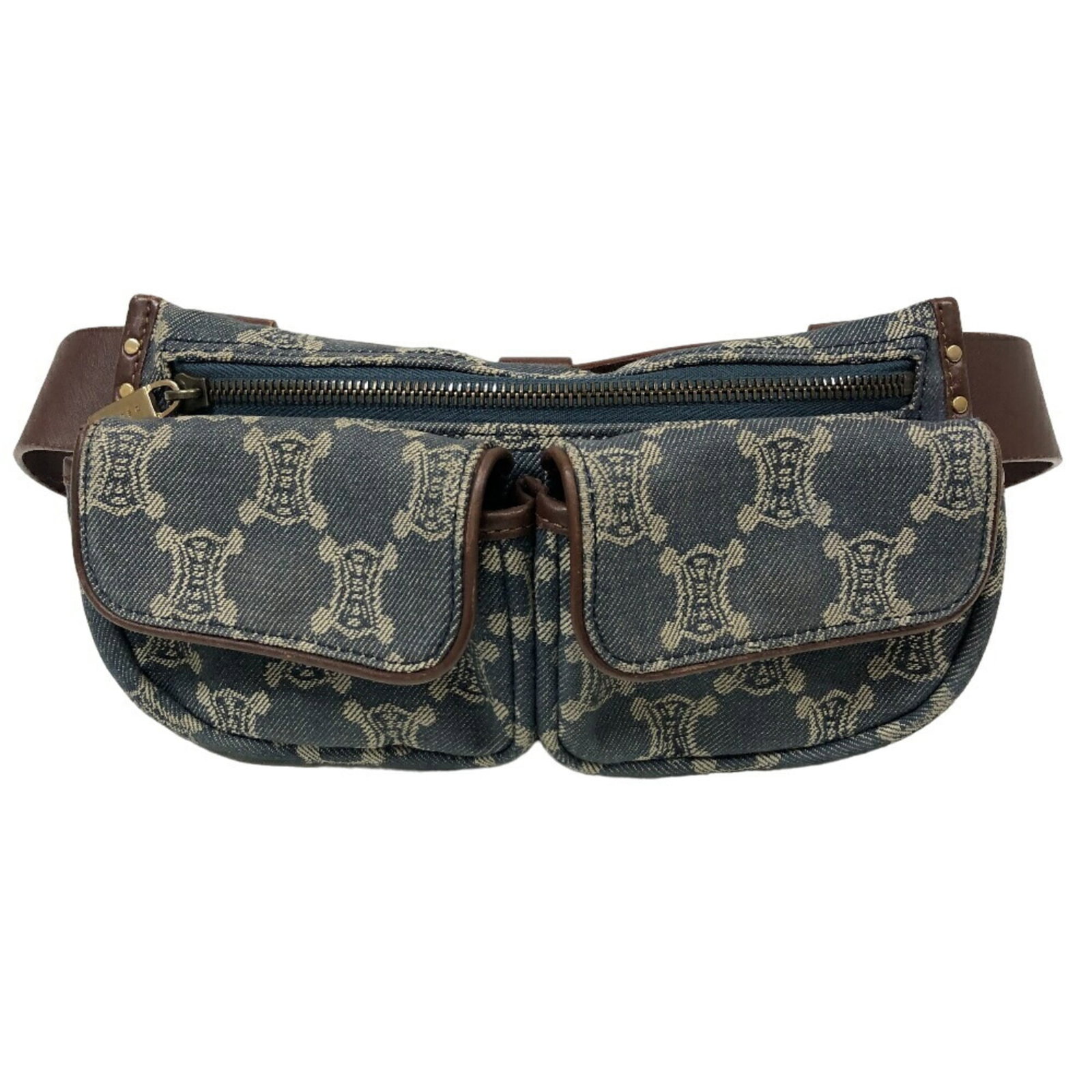 Celine Fanny Pack Sling Bag Denim Leather: Celine Fanny Pack Sling Bag Denim Leather Celine's iconic fanny pack sling bag in denim leather offers a stylish and practical solution for everyday essentials. With its classic blue and brown color
