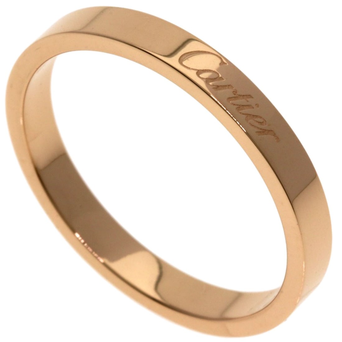 Cartier C De Cartier Unisex K18 Pink Gold Ring #63: Cartier C De Cartier Unisex K18 Pink Gold Ring #63 Cartier's iconic C De Cartier ring boasts a striking K18 pink gold design, making a bold statement with its elegant simplicity. This unisex ring feat