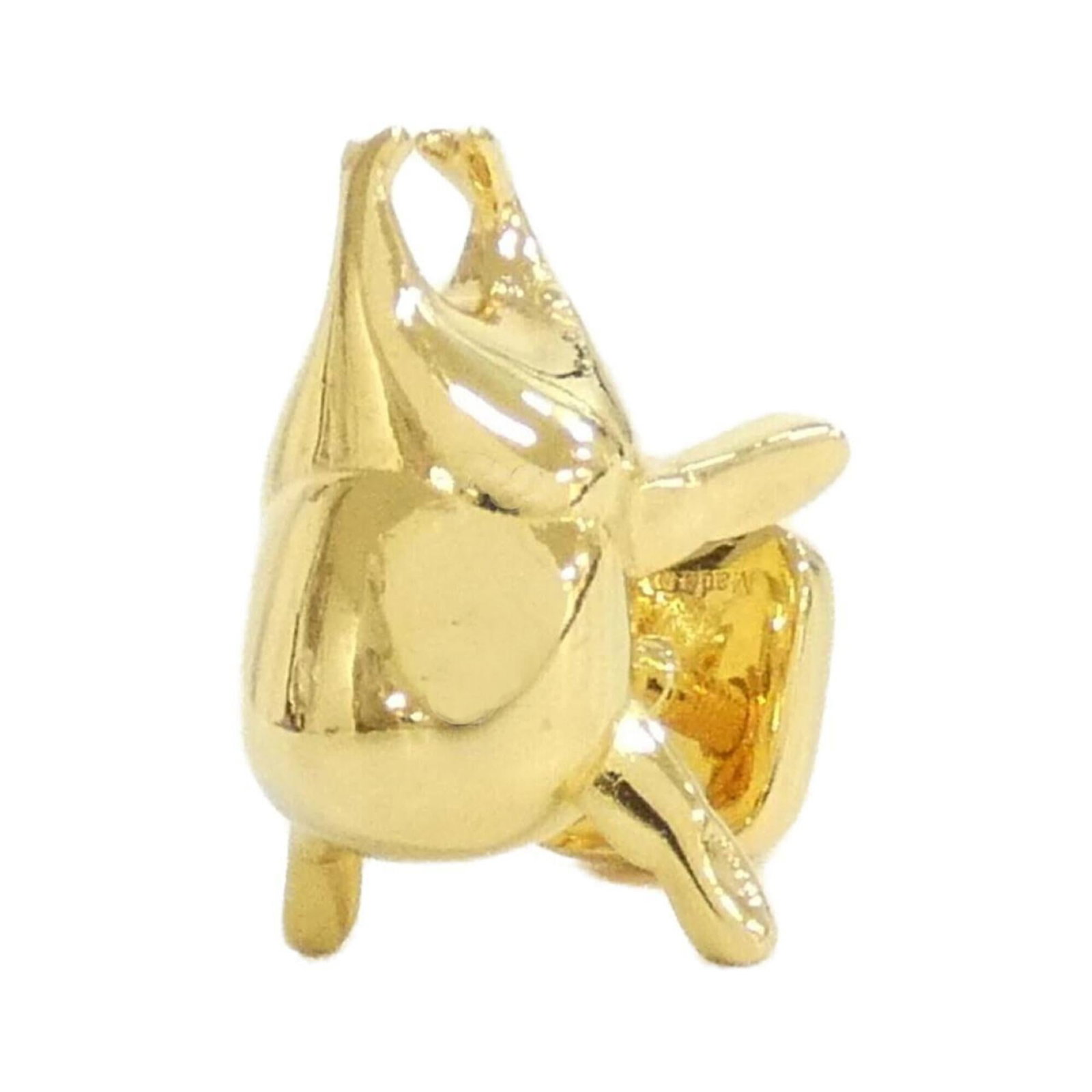 Loewe Pin Brooch: Loewe Pin Brooch This gold Loewe Pin Brooch boasts a sleek design with a few subtle traces of usage, adding to its worn-in charm. Measuring 2.3cm x 1.5cm, the brooch features a delicate size that make