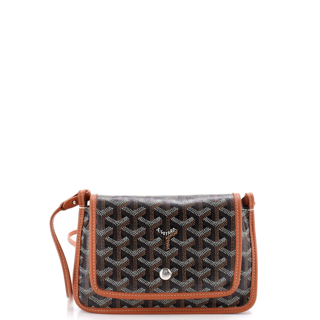 Plumet Coat Clutch Wallet Goyard: Plumet Coat Clutch Wallet Goyard The Plumet Coat Clutch Wallet Goyard features a sturdy canvas coated exterior in brown, with neutral interior and silver hardware. This cross body bag boasts a classic