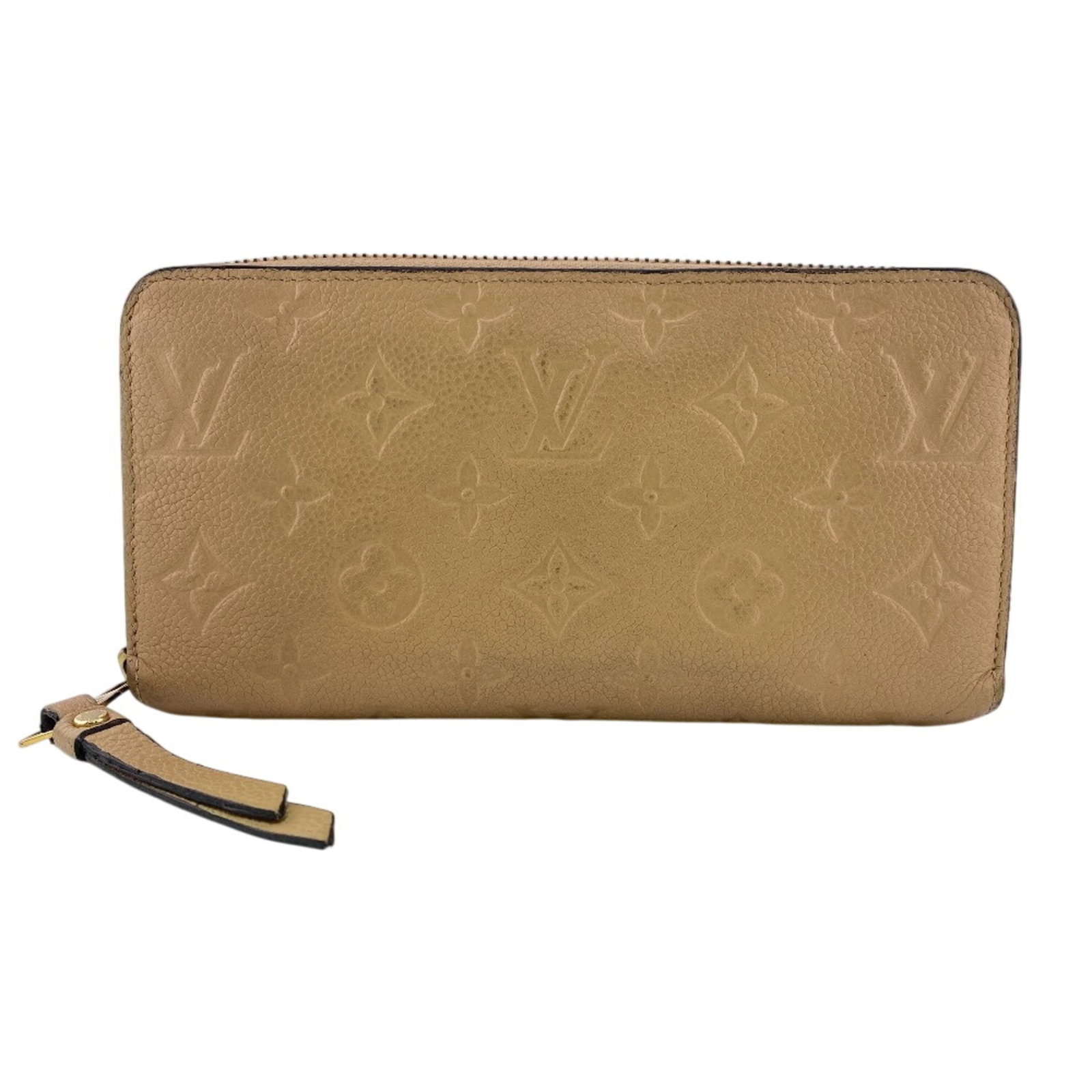 Louis Vuitton Long Wallet (Bi-Fold) Monogram Empreinte Leather: Louis Vuitton Long Wallet (Bi-Fold) Monogram Empreinte Leather The Louis Vuitton Long Wallet (Bi-Fold) Monogram Empreinte Leather features iconic beige and beige gold tones, showcasing the brand's