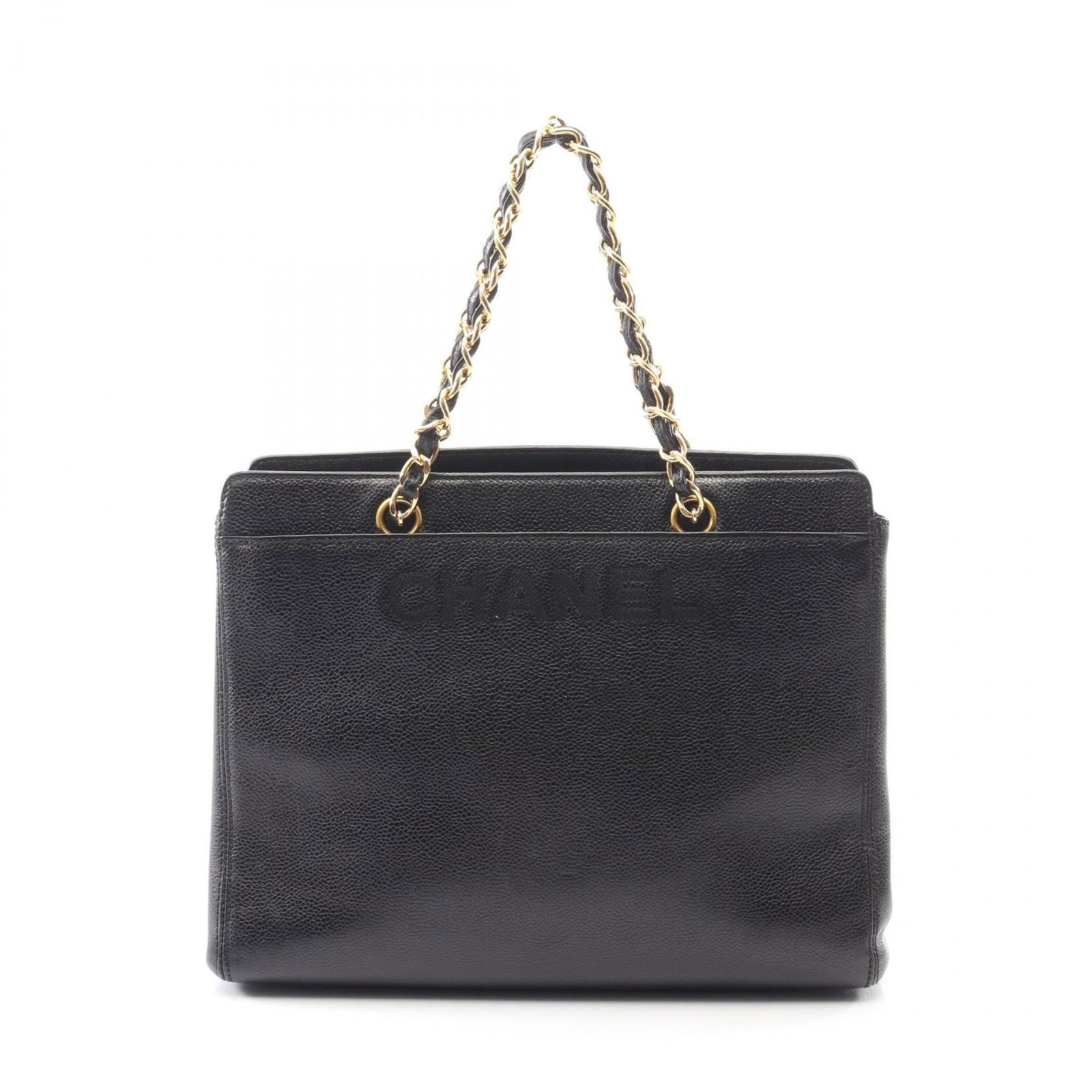 Chanel Handbag Leather: Chanel Handbag Leather This exquisite Chanel handbag features high-quality calfskin leather in sleek black, adorned with elegant gold hardware. With its classic design and timeless style, this bag exu