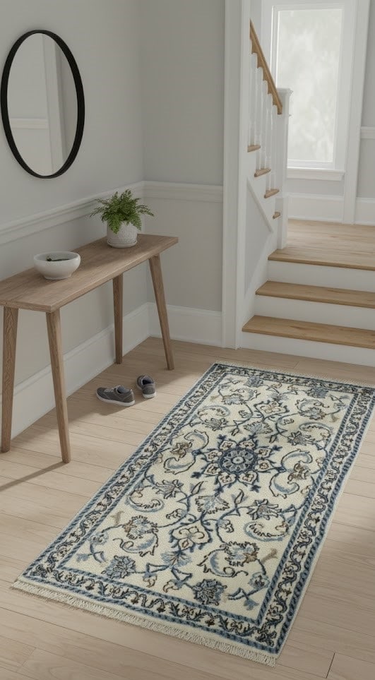 Small Plum Oriented Rug - 2