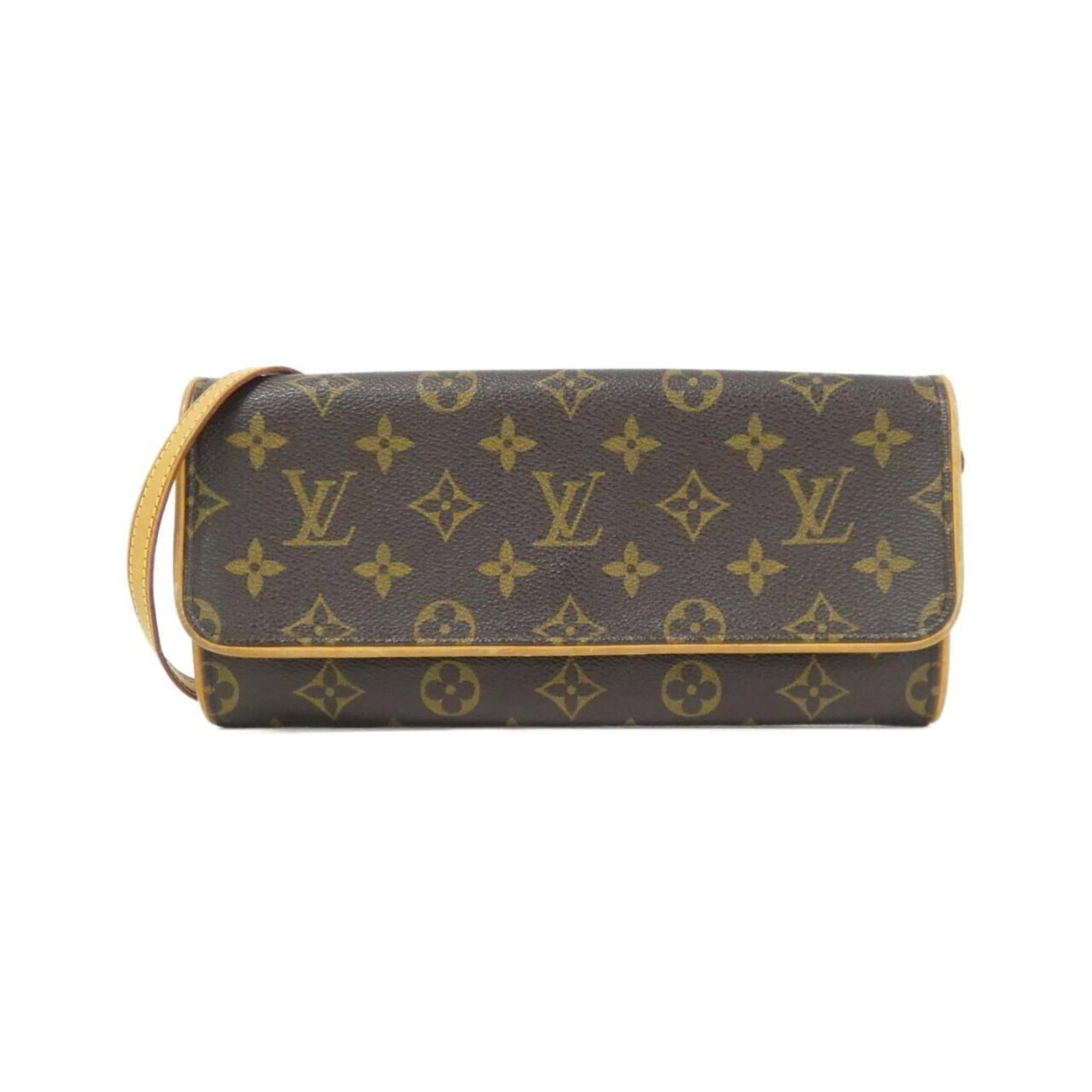 Louis Vuitton Pochette Shoulder Bag Coated Canvas: Louis Vuitton Pochette Shoulder Bag Coated Canvas The Louis Vuitton Pochette Shoulder Bag Coated Canvas boasts its classic design with a touch of ruggedness from the coated canvas material. A few