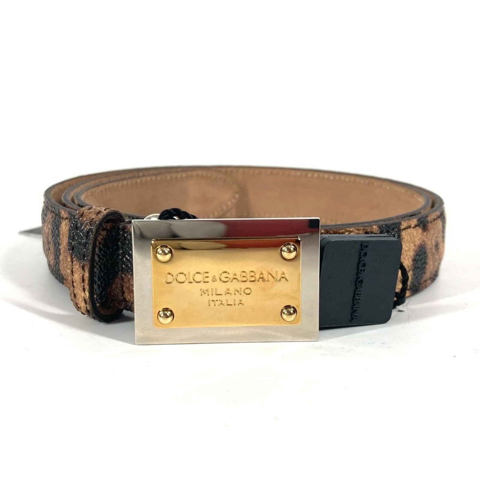 Dolce & Gabbana Standard Belt: Dolce & Gabbana Standard Belt Standard belt from Dolce & Gabbana in black and brown, made from pvc material with a length of 64cm-74cm. This used item has hardly any traces of usage and is presented a