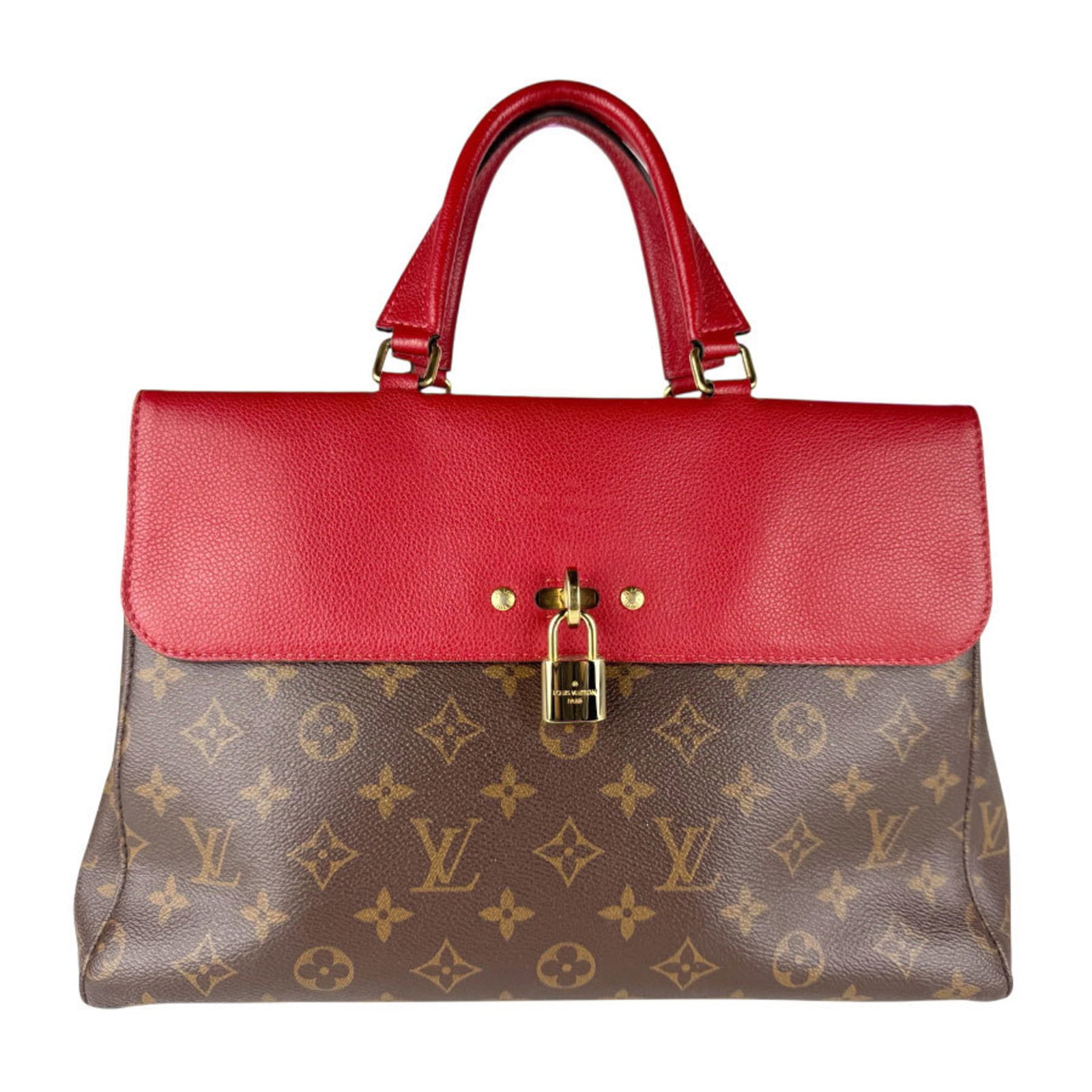 Louis Vuitton Handbag Shoulder Bag Monogram: Louis Vuitton Handbag Shoulder Bag Monogram Cerise-colored Monogram Louis Vuitton shoulder bag with visible scratches and dirt. This used handbag features the iconic monogram pattern and measures 22cm