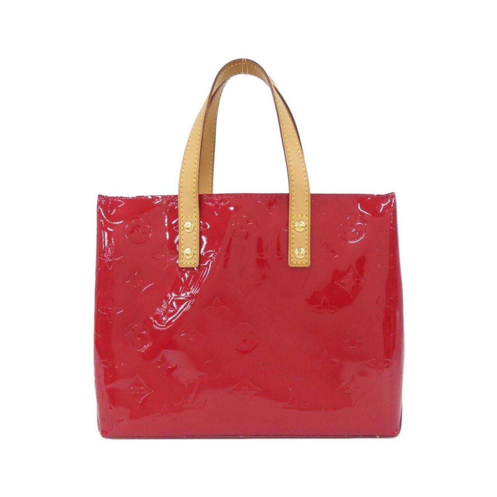Louis Vuitton Handbag: Louis Vuitton Handbag This Louis Vuitton handbag boasts its iconic Pomme D'Amour design in a rich color palette. With its gold hardware and sturdy 18cm x 23cm x 11cm dimensions, this stylish bag offer