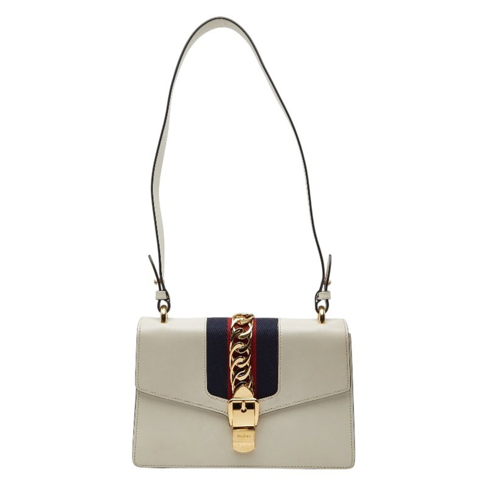 Gucci Shoulder Bag Leather: Gucci Shoulder Bag Leather This multi-color Gucci shoulder bag features a classic design with leather construction. The bag has some traces of usage and minor damages/dirt, but remains in acceptable