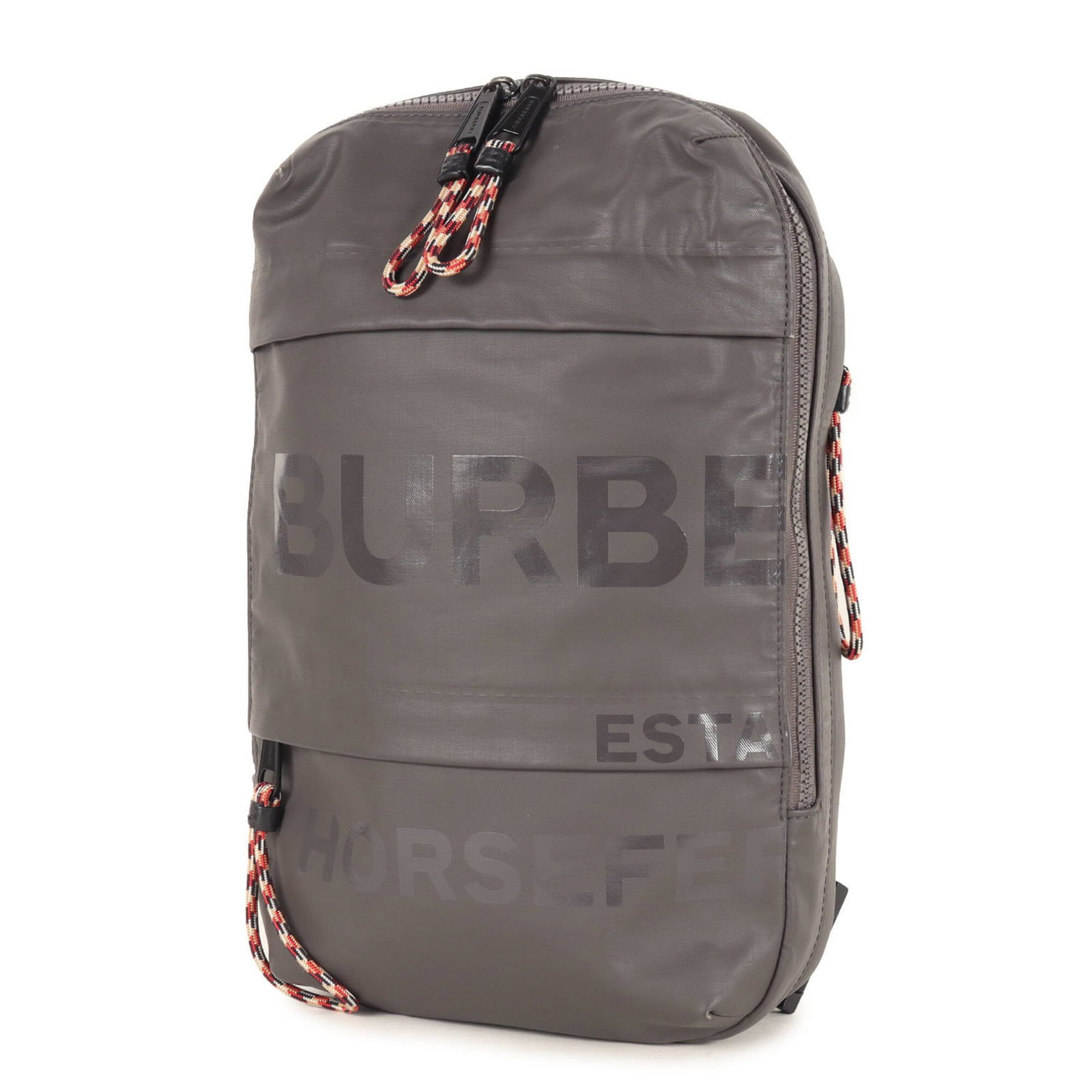 Burberry Sling Bag Nylon: Burberry Sling Bag Nylon Burberry's iconic Sling Bag Nylon in gray is a versatile and stylish accessory. Made from durable nylon, this bag features a classic design with a timeless appeal. With its co