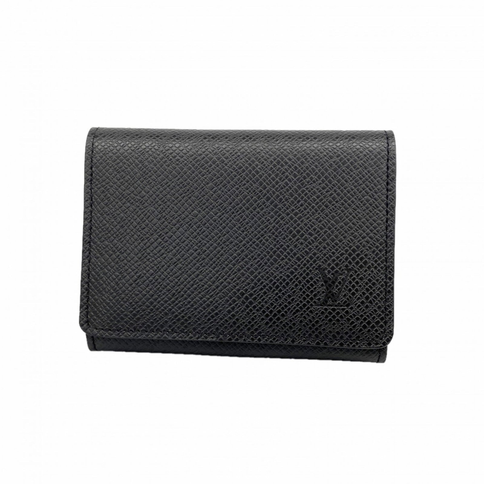 Louis Vuitton Business Card Case: Louis Vuitton Business Card Case Black Louis Vuitton Business Card Case in very good condition, with a few traces of usage and minor scratches/dirt. The case bears a signature from the artist, adding 