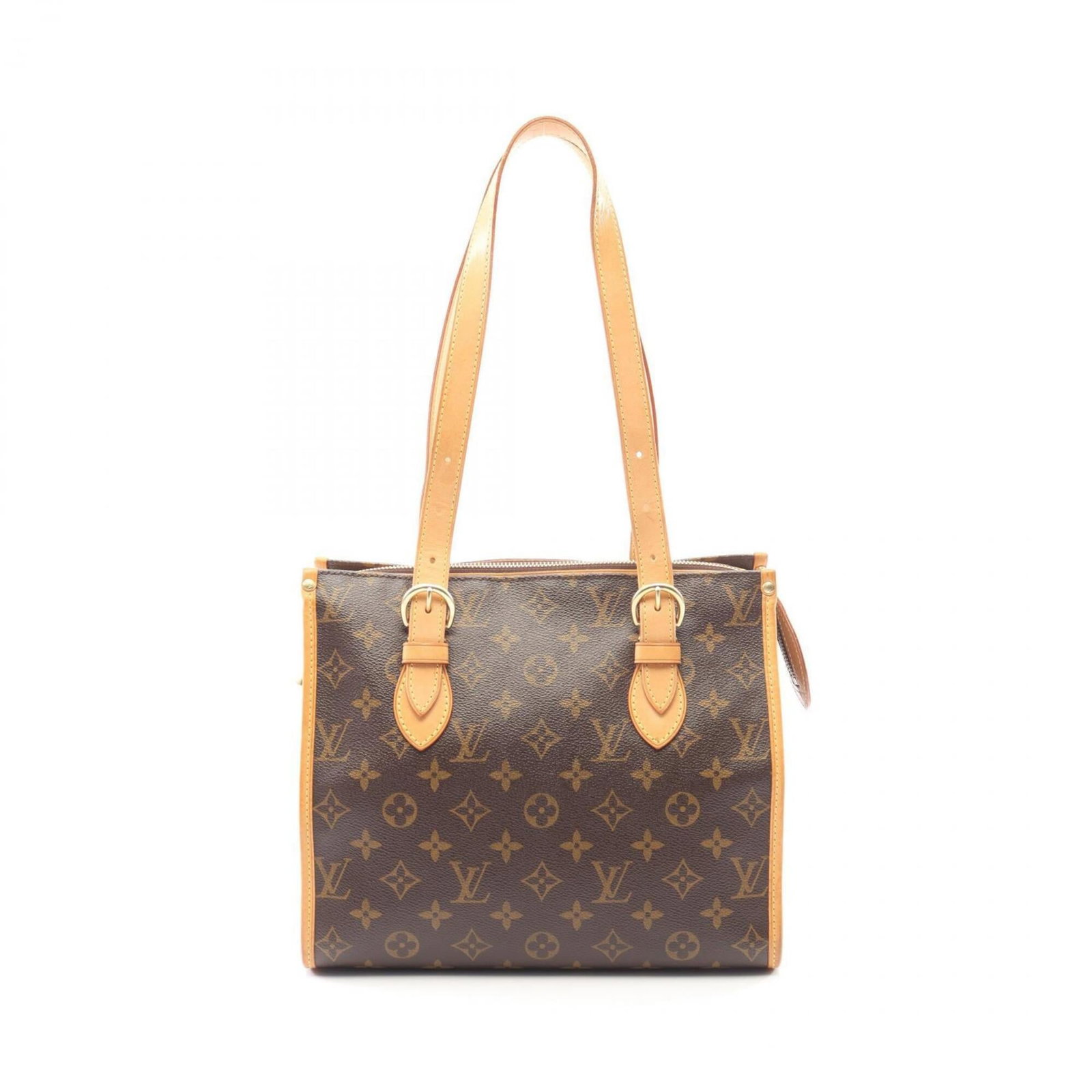 Louis Vuitton Handbag Tote Bag Coated Canvas Leather: Louis Vuitton Handbag Tote Bag Coated Canvas Leather Coated canvas and leather blend gives this Louis Vuitton tote bag its unique texture and durability. The classic brown monogram pattern adds a time
