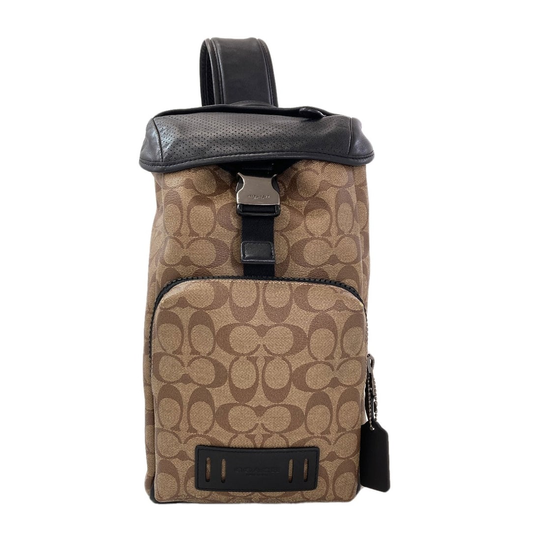Body Bag Signature Coach Leather Pvc 1909: Body Bag Signature Coach Leather Pvc 1909 Signature Coach Leather Pvc 1909 Body Bag. This brown PVC body bag features a signature from the artist, adding an extra layer of authenticity to its sleek de