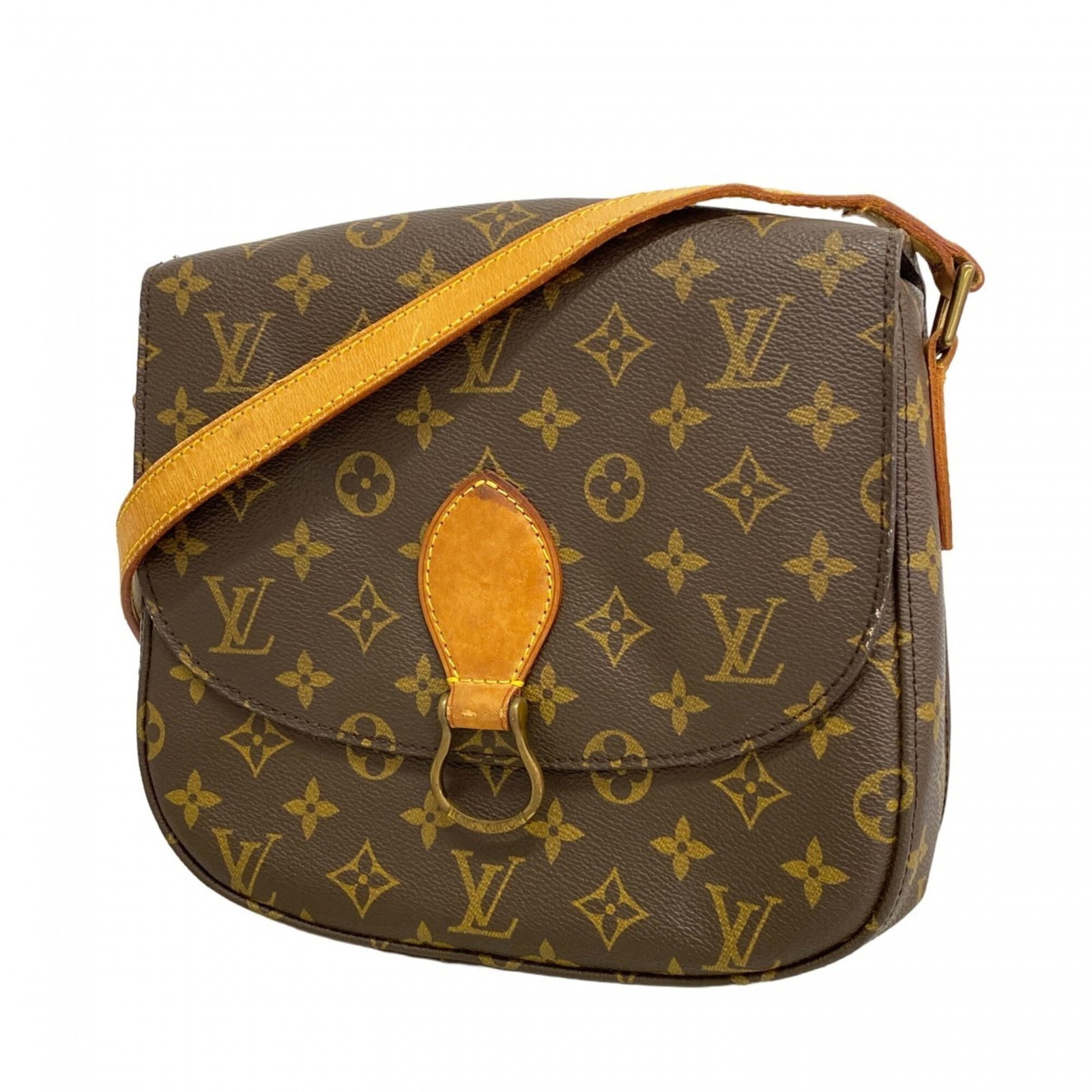 Louis Vuitton Shoulder Bag: Louis Vuitton Shoulder Bag Brown Louis Vuitton Shoulder Bag with Traces of Usage. This used shoulder bag features the iconic brand's signature monogram pattern and has a size of 21cm x 24cm x 7cm. Wit