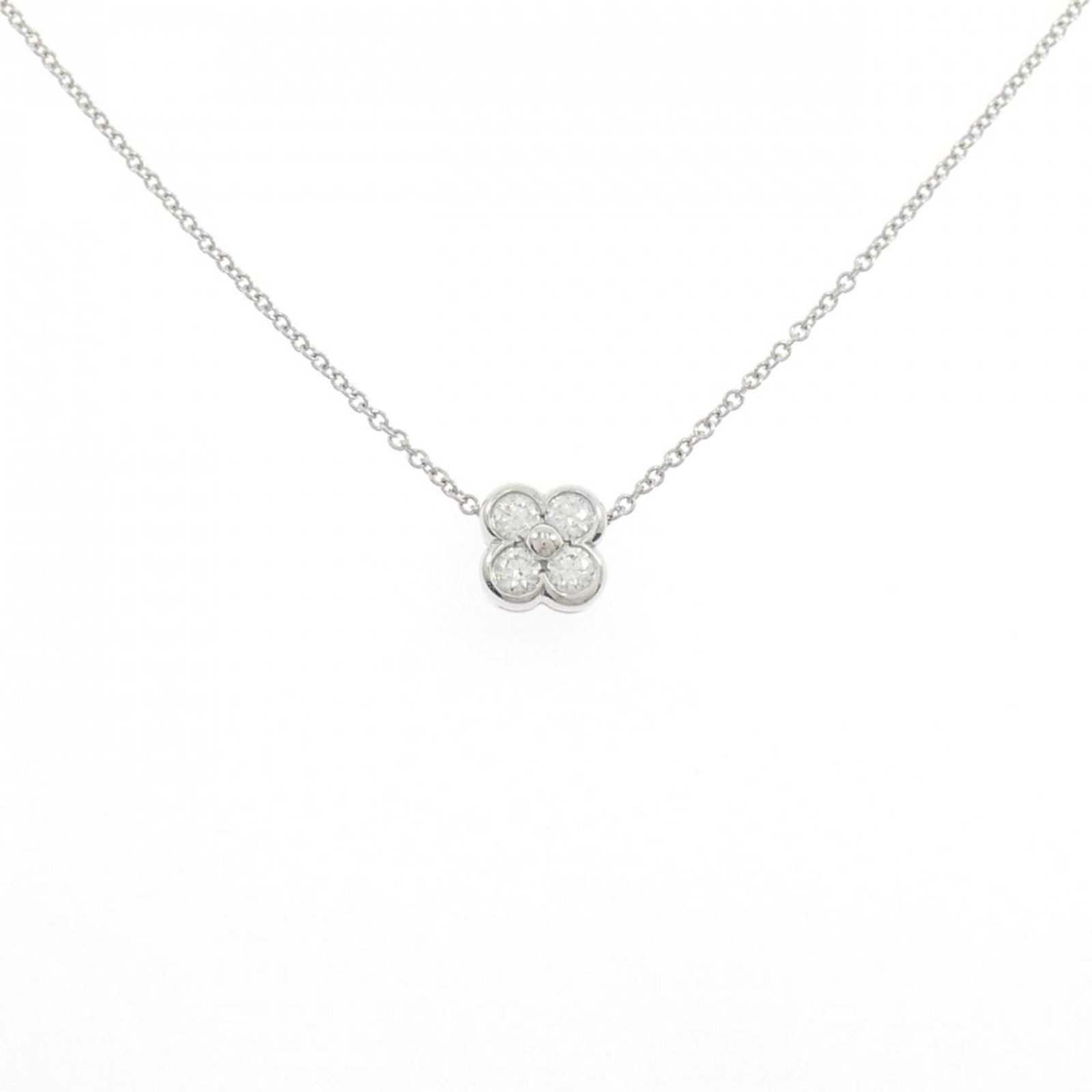 Tiffany 4 Bezel Necklace: Tiffany 4 Bezel Necklace Tiffany's iconic 4 Bezel Necklace boasts a stunning platinum setting and a vibrant diamond pendant, expertly crafted to make a statement. With its sleek design and durable con