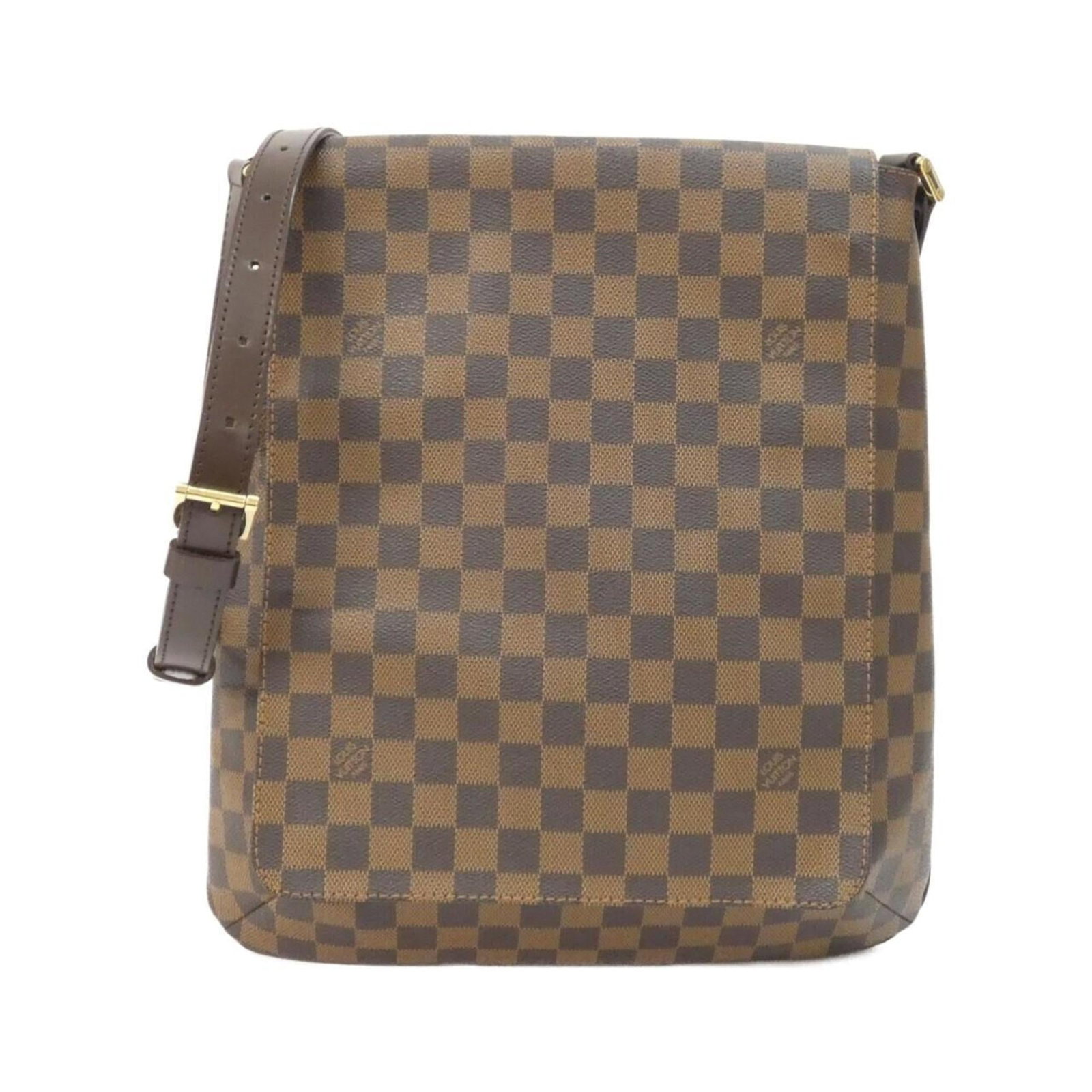 Louis Vuitton Shoulder Bag Coated Canvas: Louis Vuitton Shoulder Bag Coated Canvas This Louis Vuitton Shoulder Bag Coated Canvas features a classic design with gold hardware and a timeless Ebene color. With its durable coated canvas material 