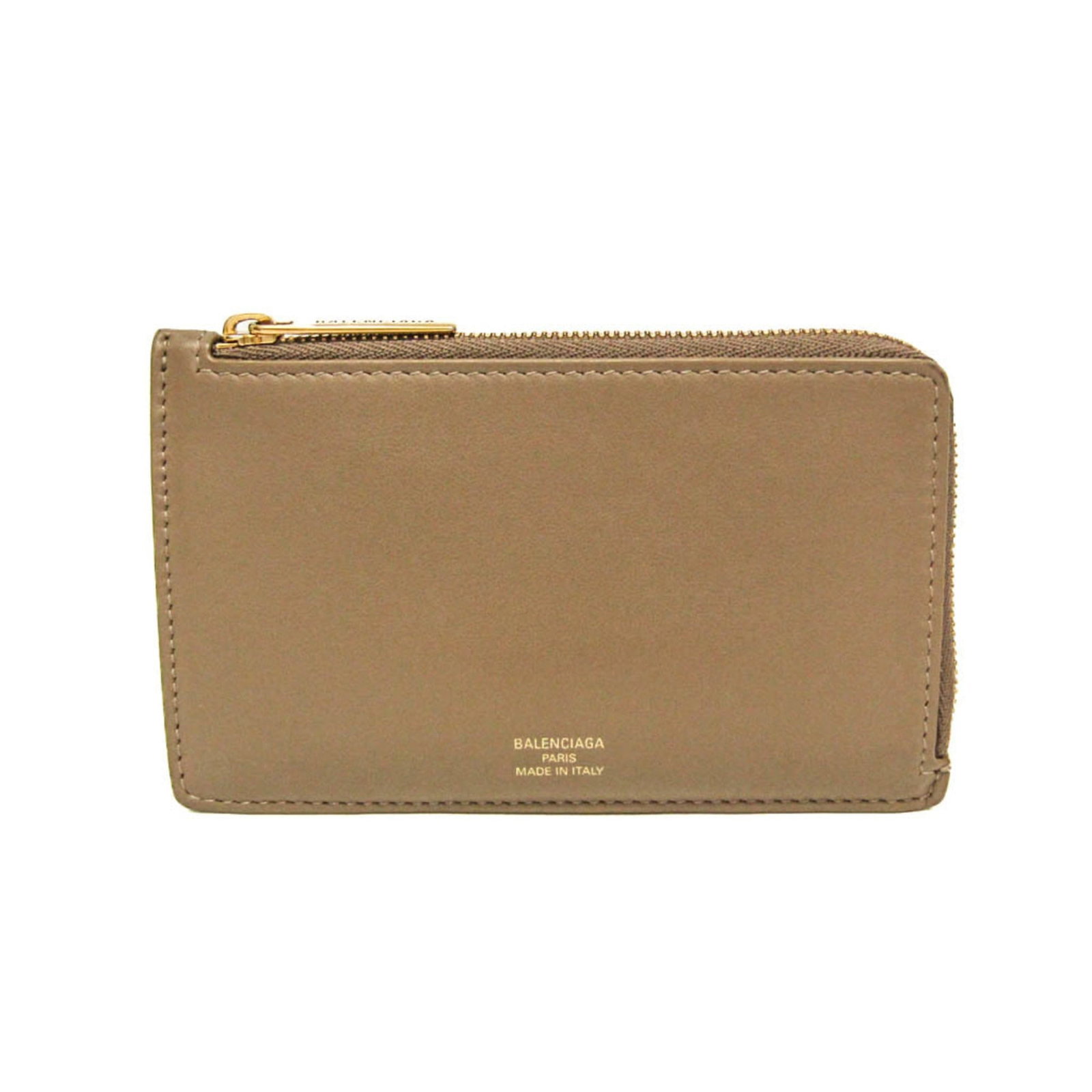 Balenciaga Coin Purse/Coin Case Leather: Balenciaga Coin Purse/Coin Case Leather This Balenciaga leather coin purse/case features a classic design with a beige color and zipper closure. With multiple pockets for cards, coins, and cash, it pr