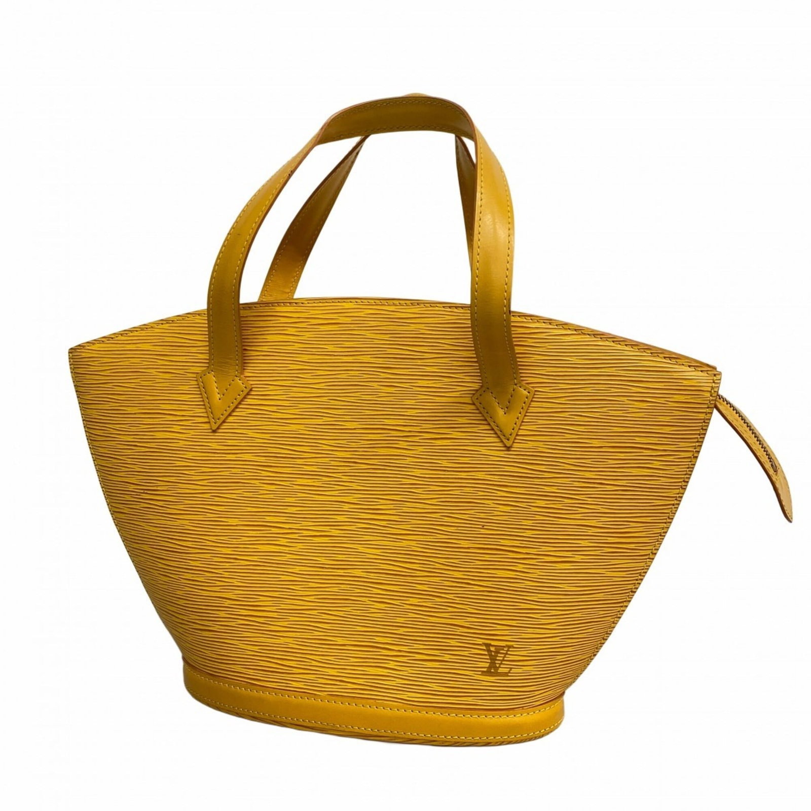 Louis Vuitton Handbag: Louis Vuitton Handbag Used Louis Vuitton Handbag in Jaune color with Traces of usage and minor scratches / dirt. The bag measures 24.5cm x 23cm x 10cm and retains its original shape despite showing si