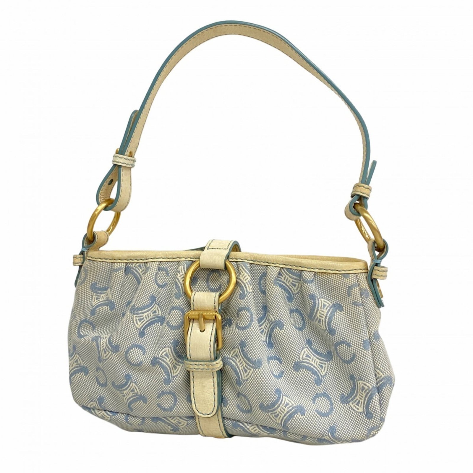 Celine Handbag Canvas: Celine Handbag Canvas Canvas Celine Handbag in Blue. This used canvas handbag features a blue color and measures 13cm x 24cm x 6cm. With traces of usage and minor scratches, the bag remains in good co