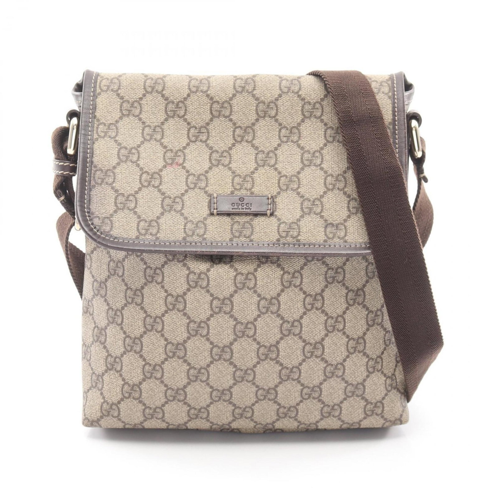 Gucci Handbag Shoulder Bag Pvc Leather: Gucci Handbag Shoulder Bag Pvc Leather Gucci's iconic shoulder bag features a sleek design with Pvc and leather accents in beige and brown hues. The durable construction ensures long-lasting use,