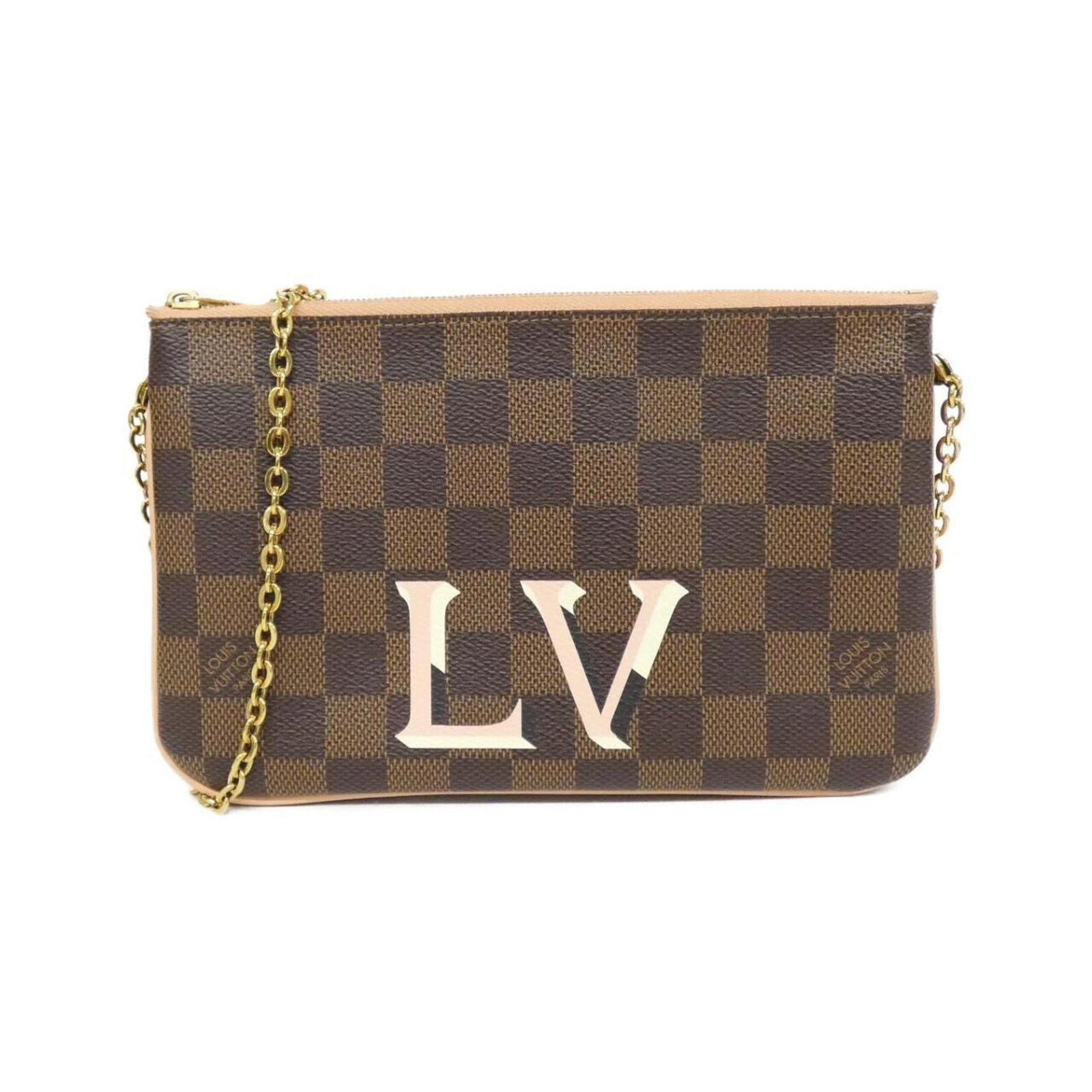 Louis Vuitton Pochette Shoulder Bag Coated Canvas: Louis Vuitton Pochette Shoulder Bag Coated Canvas The Louis Vuitton Pochette Shoulder Bag Coated Canvas boasts a sleek and sophisticated design, with its classic Ebene color and gold hardware adding a