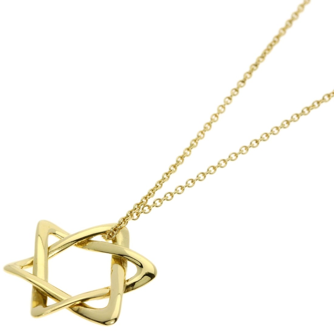 Tiffany Co David Necklace K18 Yellow Gold: Tiffany Co David Necklace K18 Yellow Gold Tiffany Co's David Necklace shines in K18 Yellow Gold, its sleek design crafted from this exceptional metal. Measuring 15.7 inches in length, the necklace boa