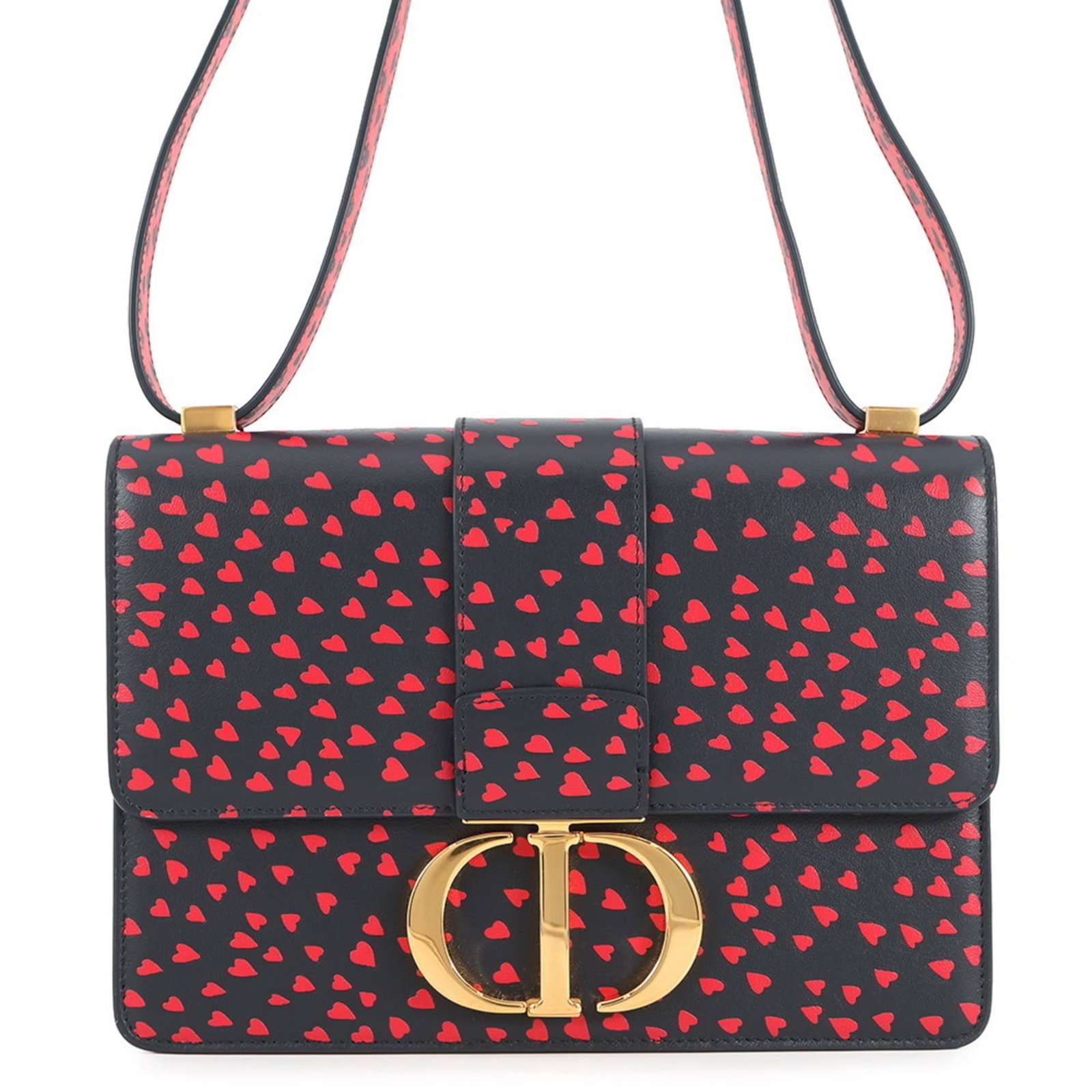 Christian Dior Shoulder Bag Leather: Christian Dior Shoulder Bag Leather This Christian Dior shoulder bag features rich navy leather and elegant gold hardware, with a classic flap closure. Measuring 17cm x 24cm x 6.5cm, its sturdy