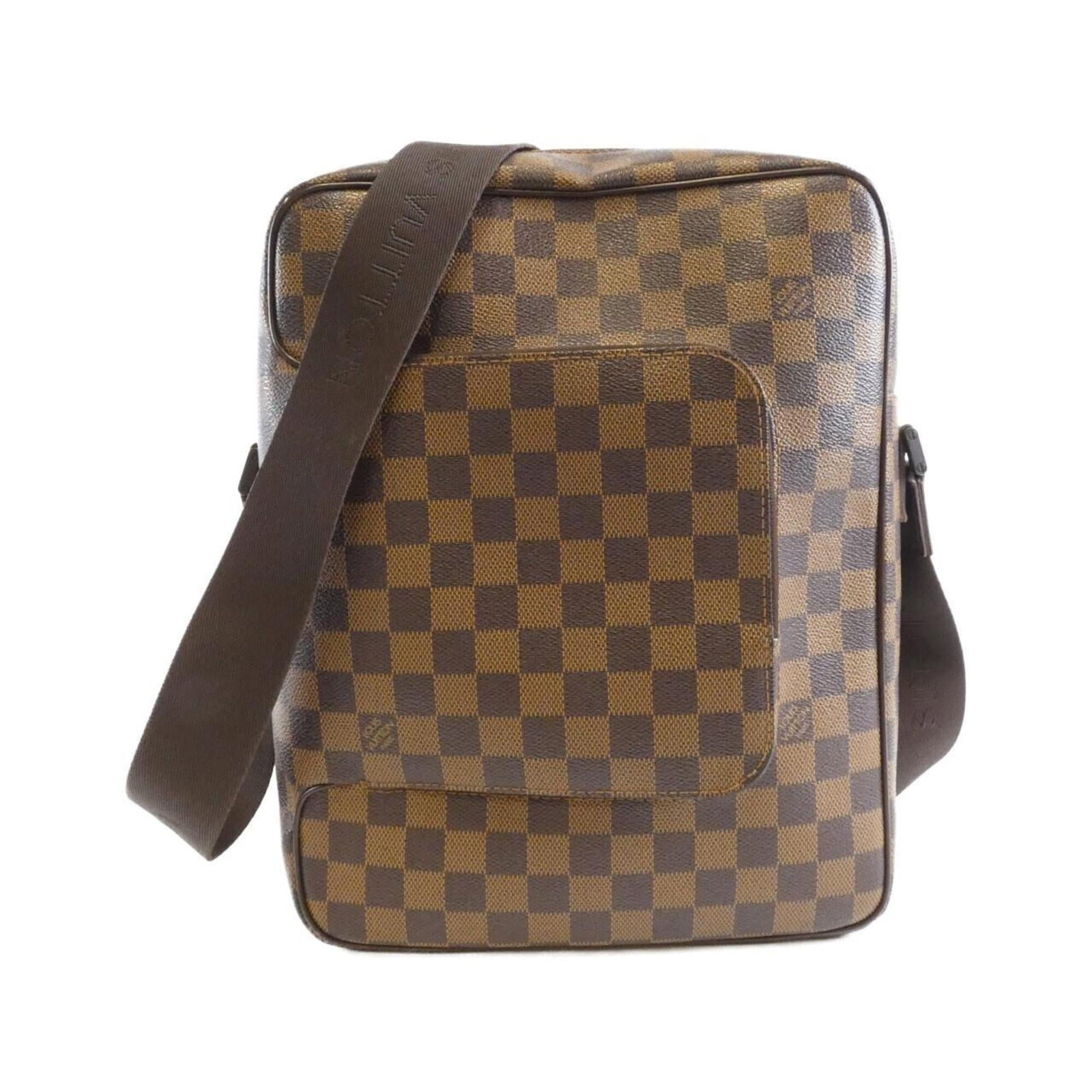 Louis Vuitton Shoulder Bag Coated Canvas: Louis Vuitton Shoulder Bag Coated Canvas The Louis Vuitton Shoulder Bag Coated Canvas boasts its iconic Damier Canvas and Ebene colors, characteristic of the brand's timeless style. Measuring 31cm x 2