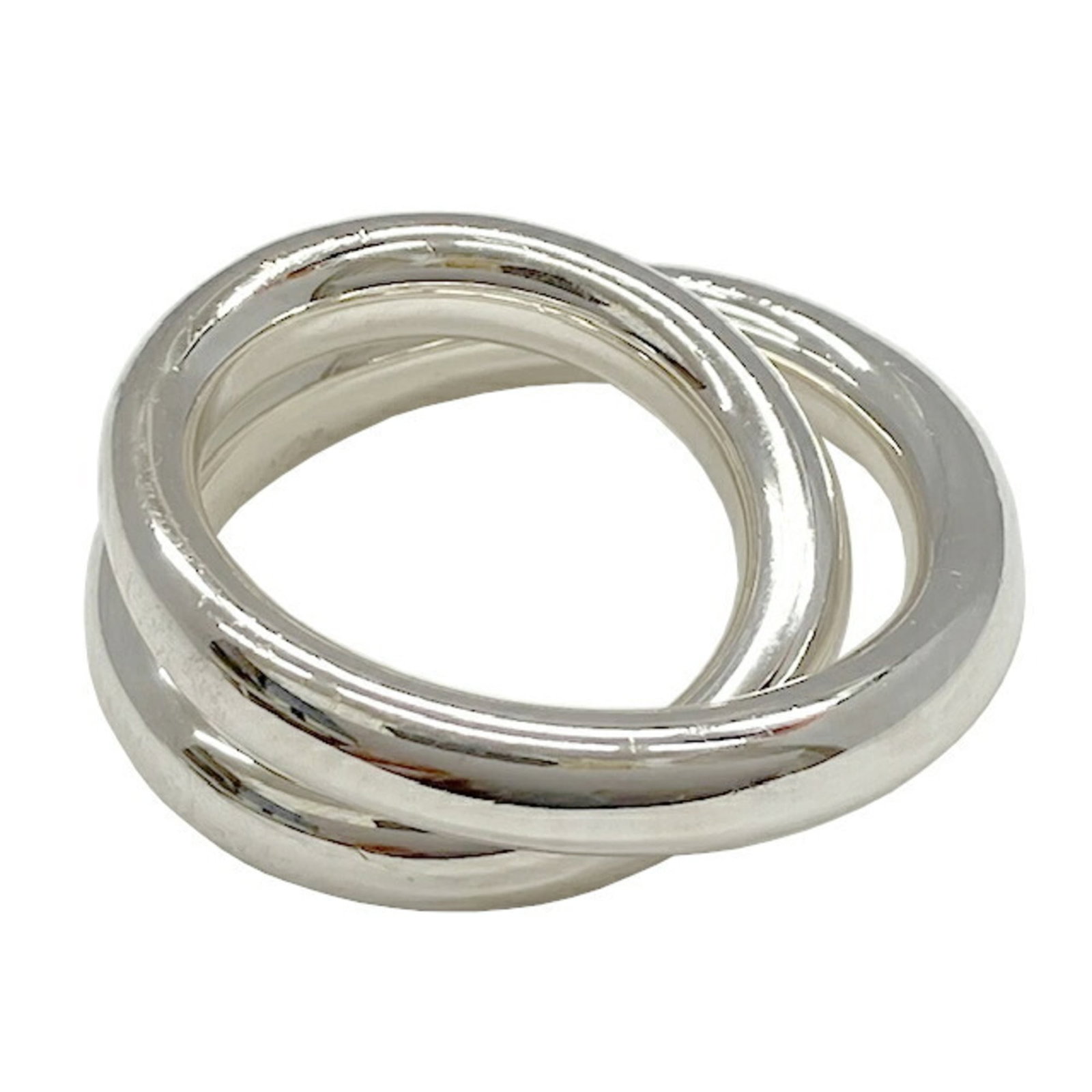 Hermes Band Ring Silver 925: Hermes Band Ring Silver 925 Silver 925 band ring from Hermes features a sleek design. The item has traces of usage and minor damages, making it an affordable option for those looking to add a touch of
