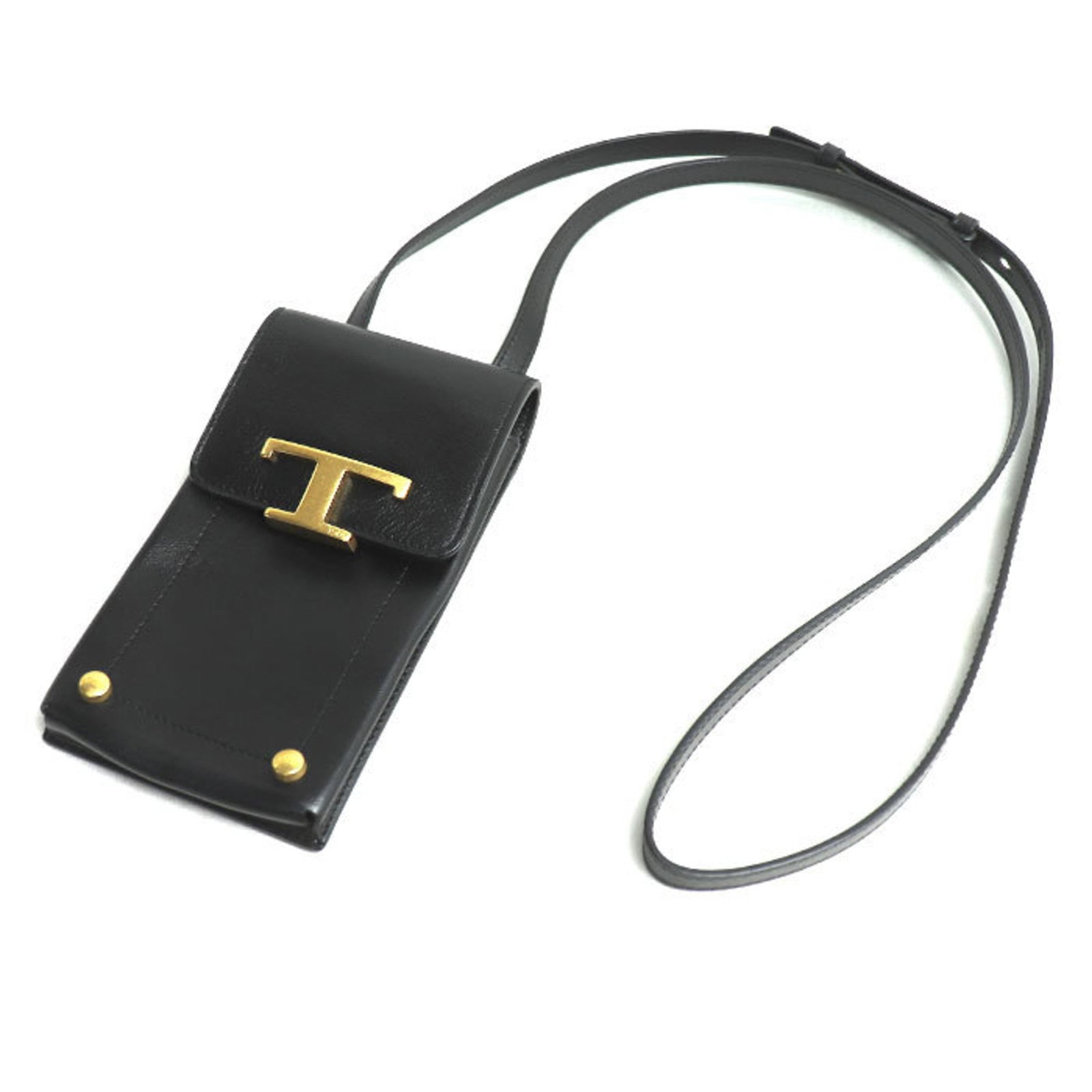 Tod'S Shoulder Bag Leather: Tod'S Shoulder Bag Leather Tod'S Shoulder Bag Leather in Black features a sleek and sophisticated design with a magnet closure. Made from high-quality calfskin leather, this bag has a classic look and