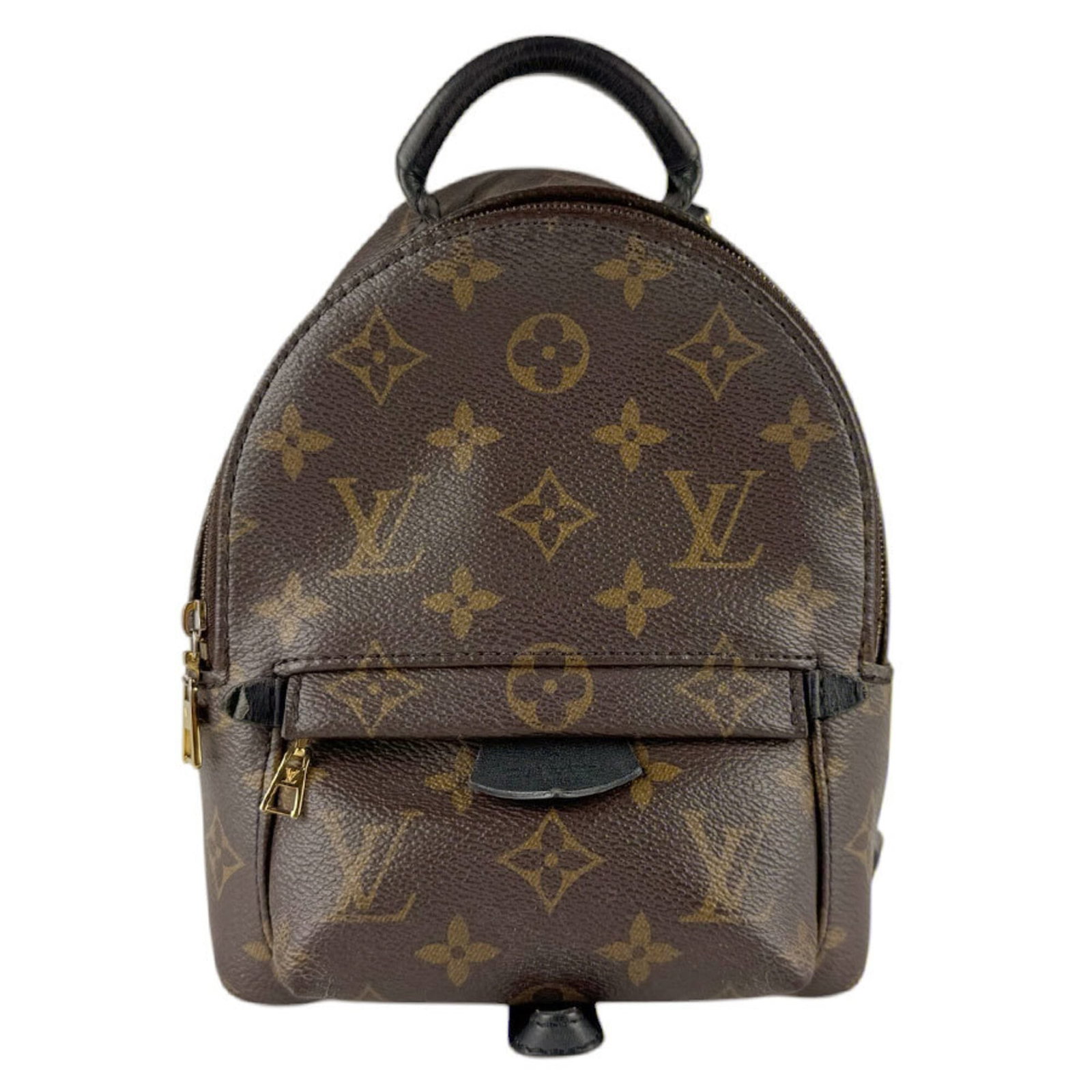 Louis Vuitton Backpack Monogram: Louis Vuitton Backpack Monogram The Louis Vuitton Backpack Monogram in brown features the iconic monogram pattern and has a classic backpack design. Measuring 22cm x 15cm x 8cm, this used item shows s