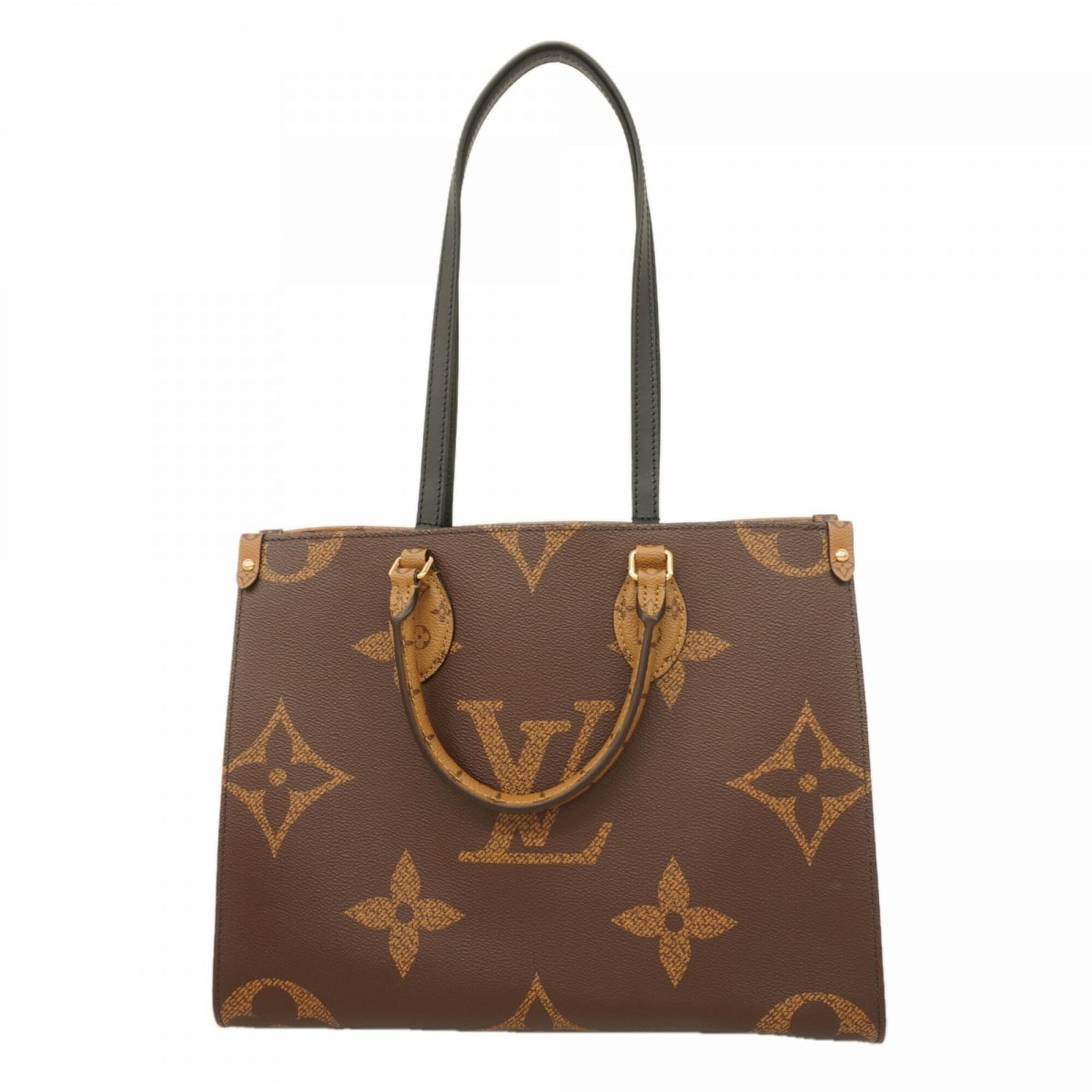Louis Vuitton Tote Bag: Louis Vuitton Tote Bag Brown Louis Vuitton Tote Bag for Women. This used tote bag features a classic design with brown color and measures 27cm x 34cm x 15cm. It has traces of usage and minor scratches
