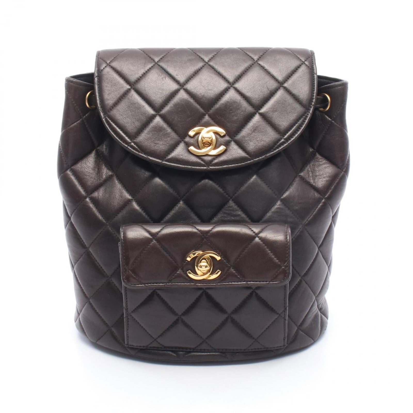 Chanel Backpack Leather: Chanel Backpack Leather The Chanel Backpack Leather is a timeless and sophisticated accessory. Made from high-quality lambskin leather, this classic backpack features a sleek black design with a few t