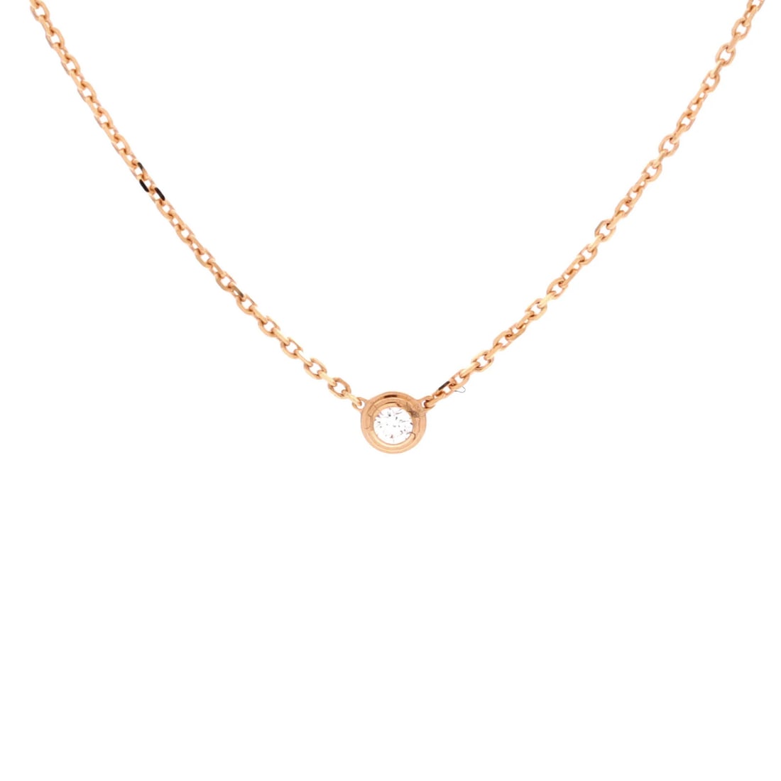 Diamons are on necklace pendant 18k gold rose with cartier (1 of 4)