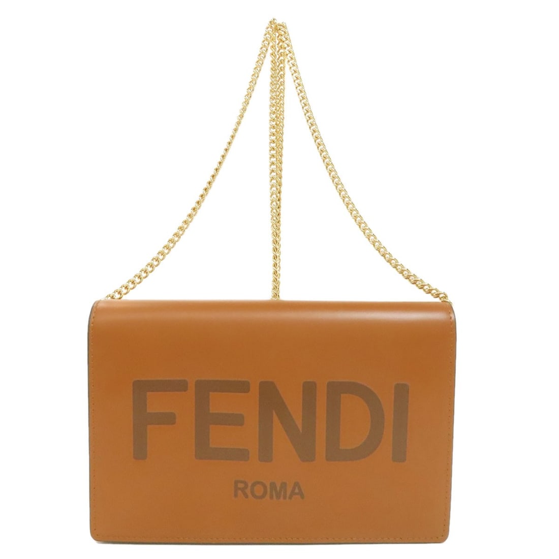 ChainShoulder Calf Fendi Bag: ChainShoulder Calf Fendi Bag ChainShoulder Calf Fendi Bag - A stylish shoulder bag with a calf exterior in brown, showcasing a unique design. Its chain-shoulder strap adds an edgy touch to this classi