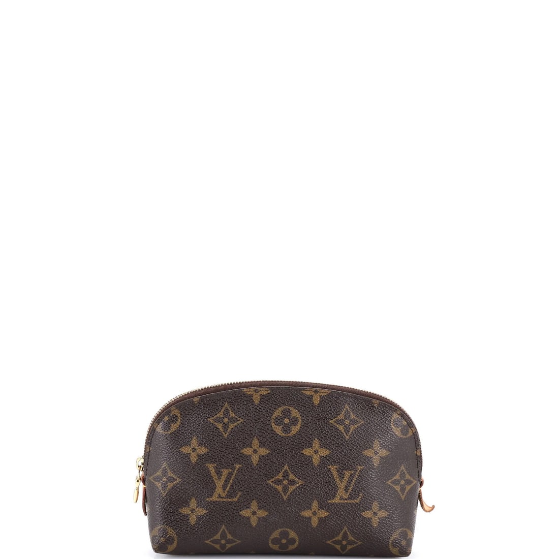 Louis Vuitton pouch canvas monogram: Louis Vuitton pouch canvas monogram Brown Louis Vuitton canvas monogram pouch with gold hardware. This cosmetic pouch features a classic design and iconic monogram pattern, measuring 5" x 7" x 2.5". M