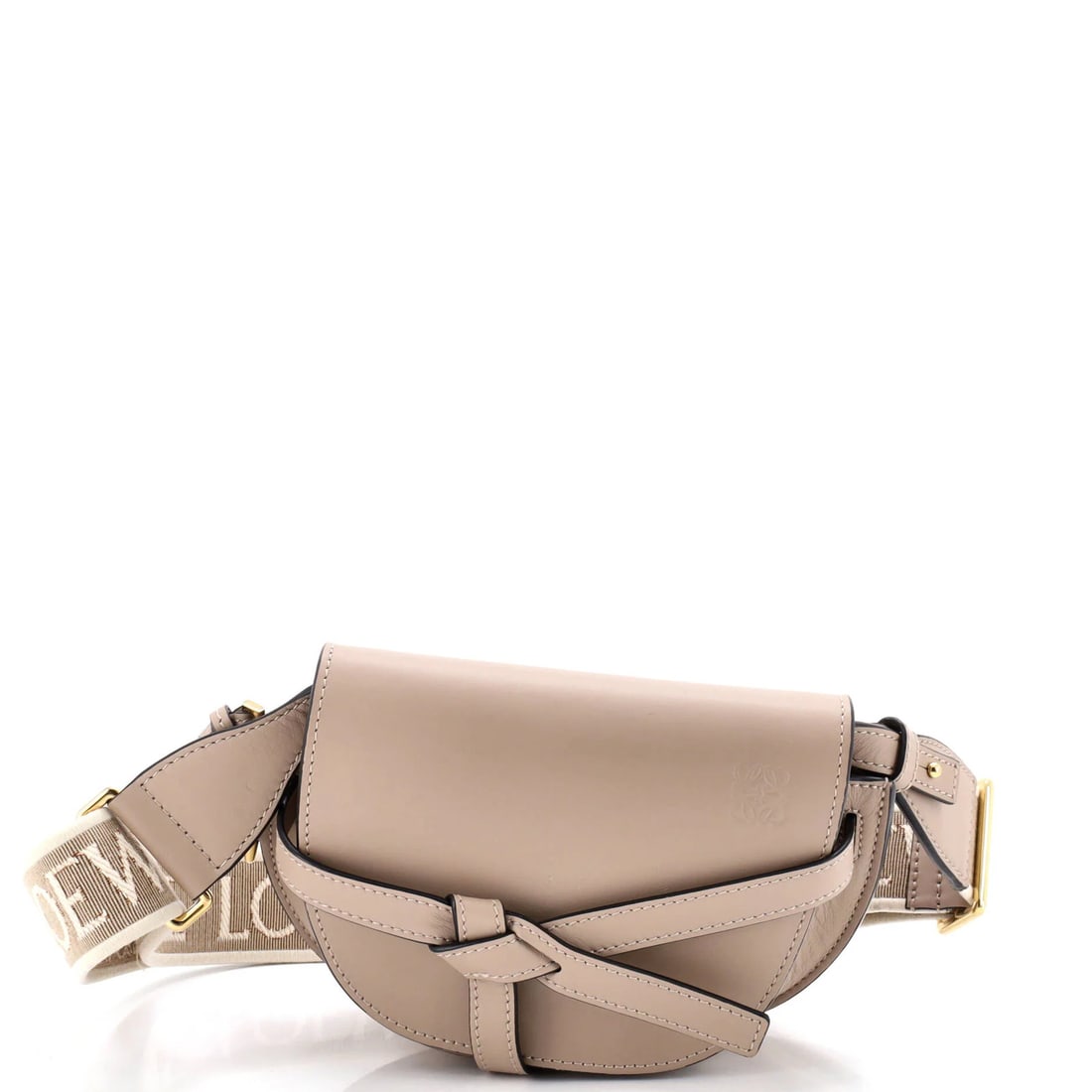 Leather mini bag shoulder dual gate loewe: Leather mini bag shoulder dual gate loewe The Gate Dual Shoulder Bag from Loewe boasts a sleek and sophisticated design with its neutral exterior and suede interior. With its sturdy leather constructi