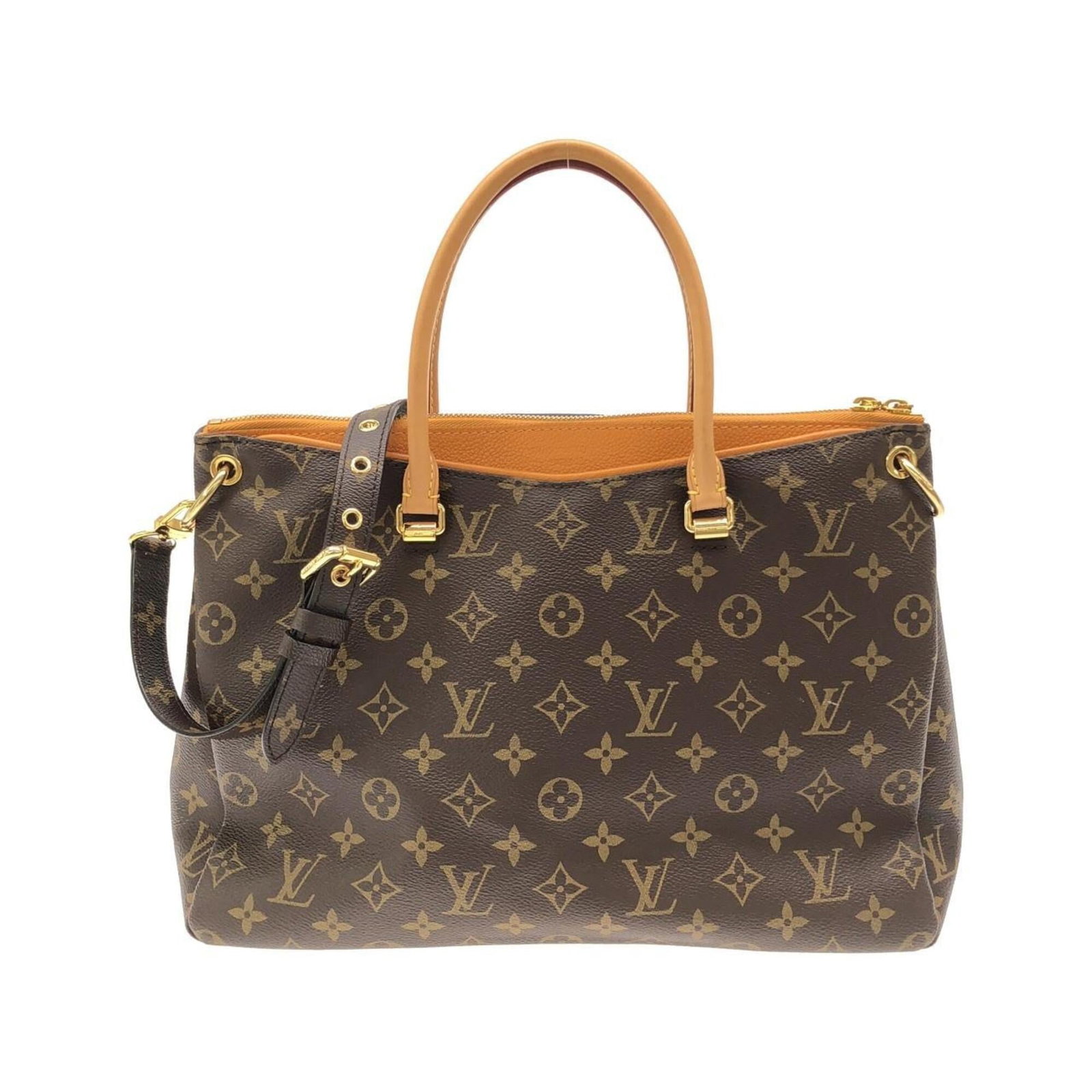 Louis Vuitton Handbag Coated Canvas: Louis Vuitton Handbag Coated Canvas The Louis Vuitton Handbag Coated Canvas is a stylish and durable women's bag made from high-quality coated canvas. With its rich Marron and Saffron colors, gold har