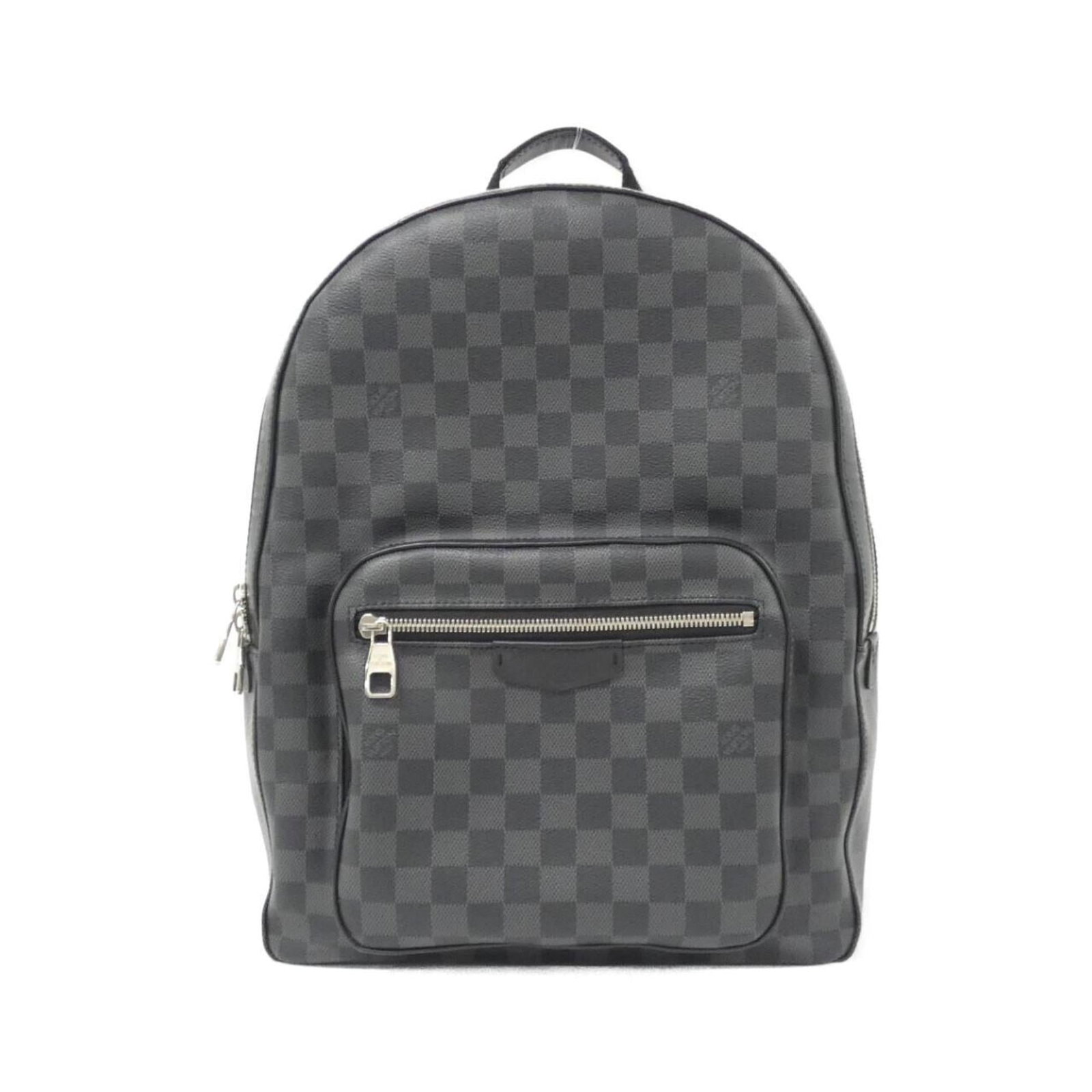 Louis Vuitton Backpack Coated Canvas: Louis Vuitton Backpack Coated Canvas This Louis Vuitton Backpack Coated Canvas features a sleek graphite color with silver hardware, adding an edgy touch to any outfit. Made from coated canvas, this b