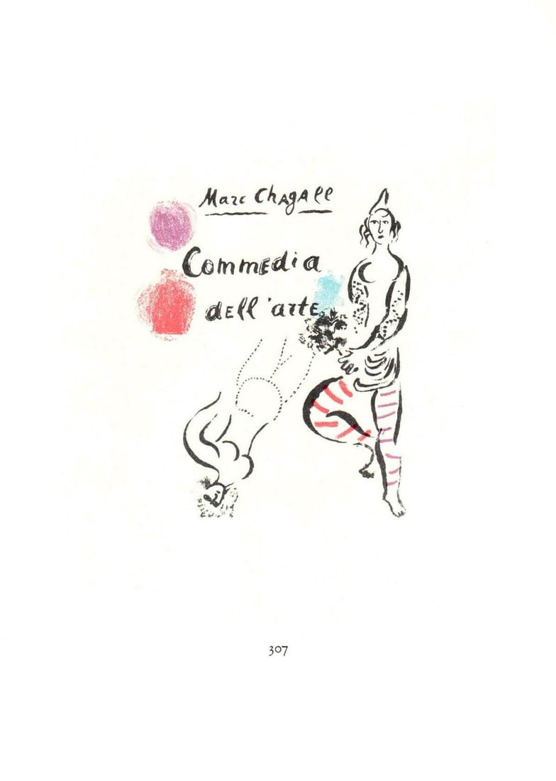 Commedia dell arte poster Marc Chagall 1963 (1 of 1)