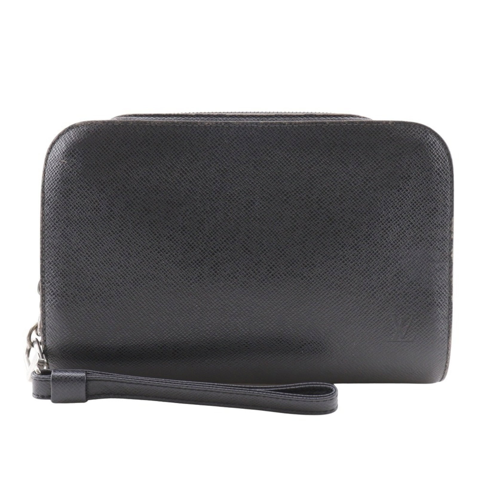 Louis Vuitton Handbag Taiga Leather: Louis Vuitton Handbag Taiga Leather Taiga Leather Louis Vuitton Handbag in Ardoise and Black. This pre-owned handbag features Taiga Leather material, an Ardoise color, and a zipper closure, measuring 