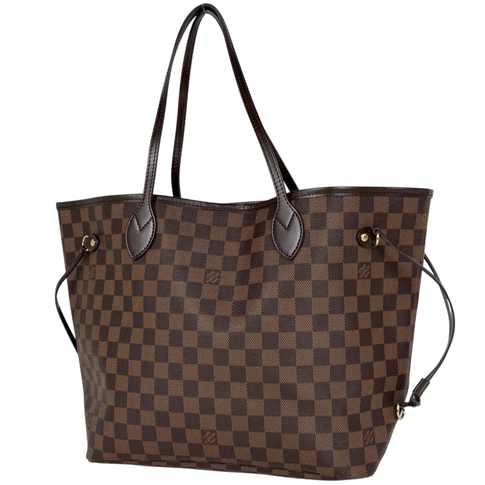 Louis Vuitton Shoulder Bag Tote Bag Damier Canvas: Louis Vuitton Shoulder Bag Tote Bag Damier Canvas Damier Canvas pattern adds visual interest to this pre-owned Louis Vuitton shoulder bag tote. The brown color and classic design make for a timeless a