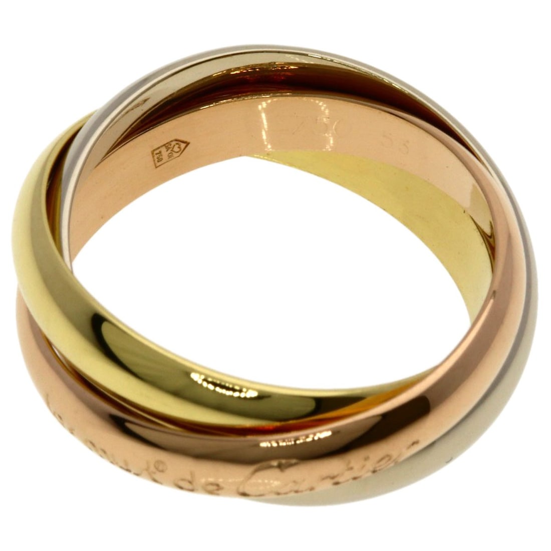 K18 Trinity Gold Ring #53 - 3