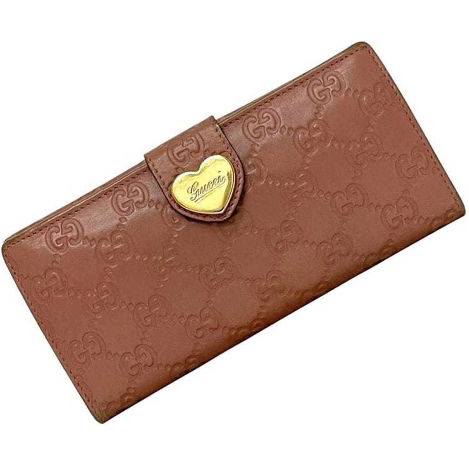 Gucci Long Wallet (Bi-Fold) Leather: Gucci Long Wallet (Bi-Fold) Leather This Gucci long wallet features a bi-fold design made from high-quality leather, available in a vibrant pink color. Measuring 9.5cm x 19cm x 3cm, it has a classic